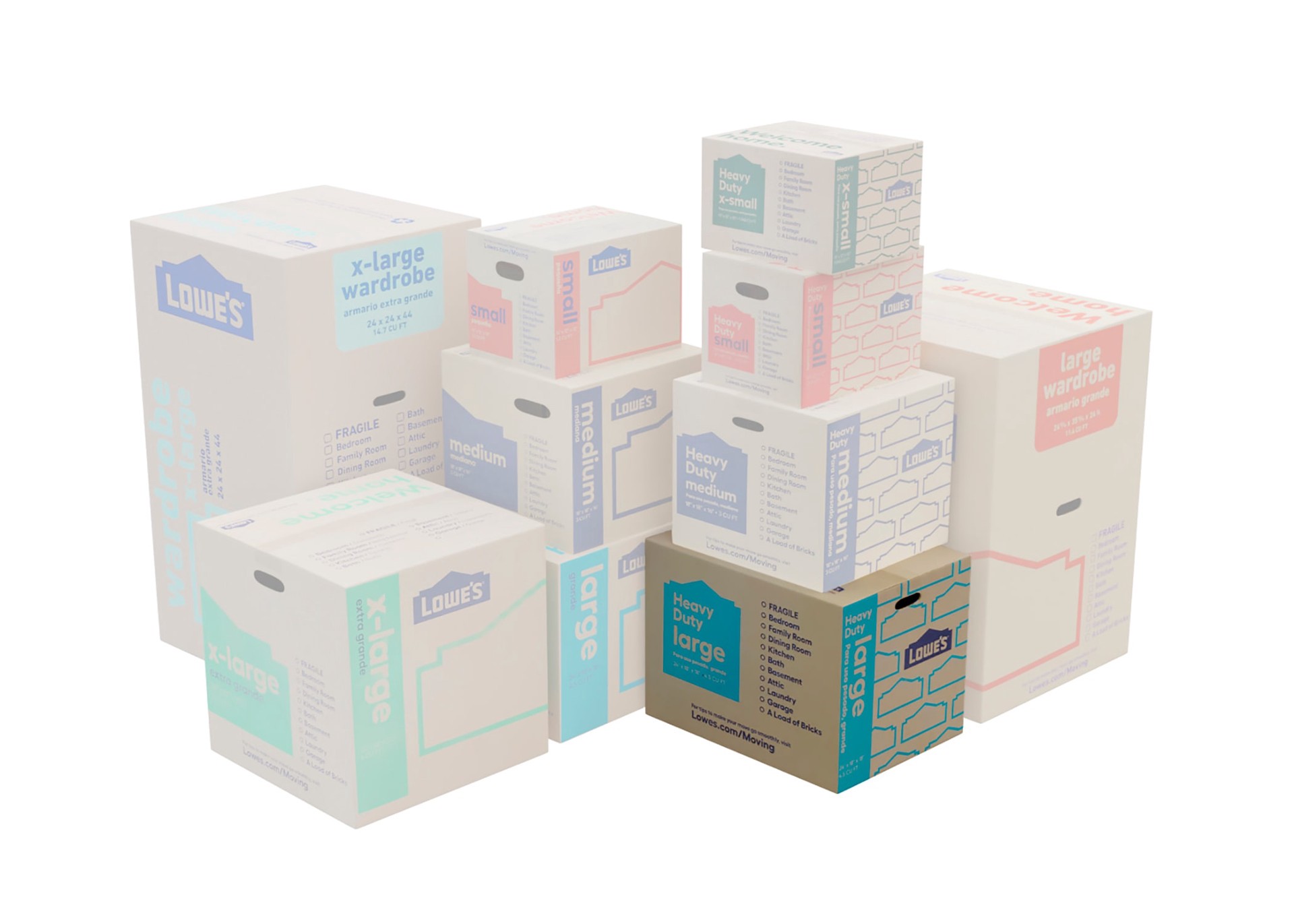 slide 3 of 6, Lowe's 24-in W x 18-in H x 18-in D Large Heavy Duty Cardboard Moving Box with Handle Holes, 1 ct