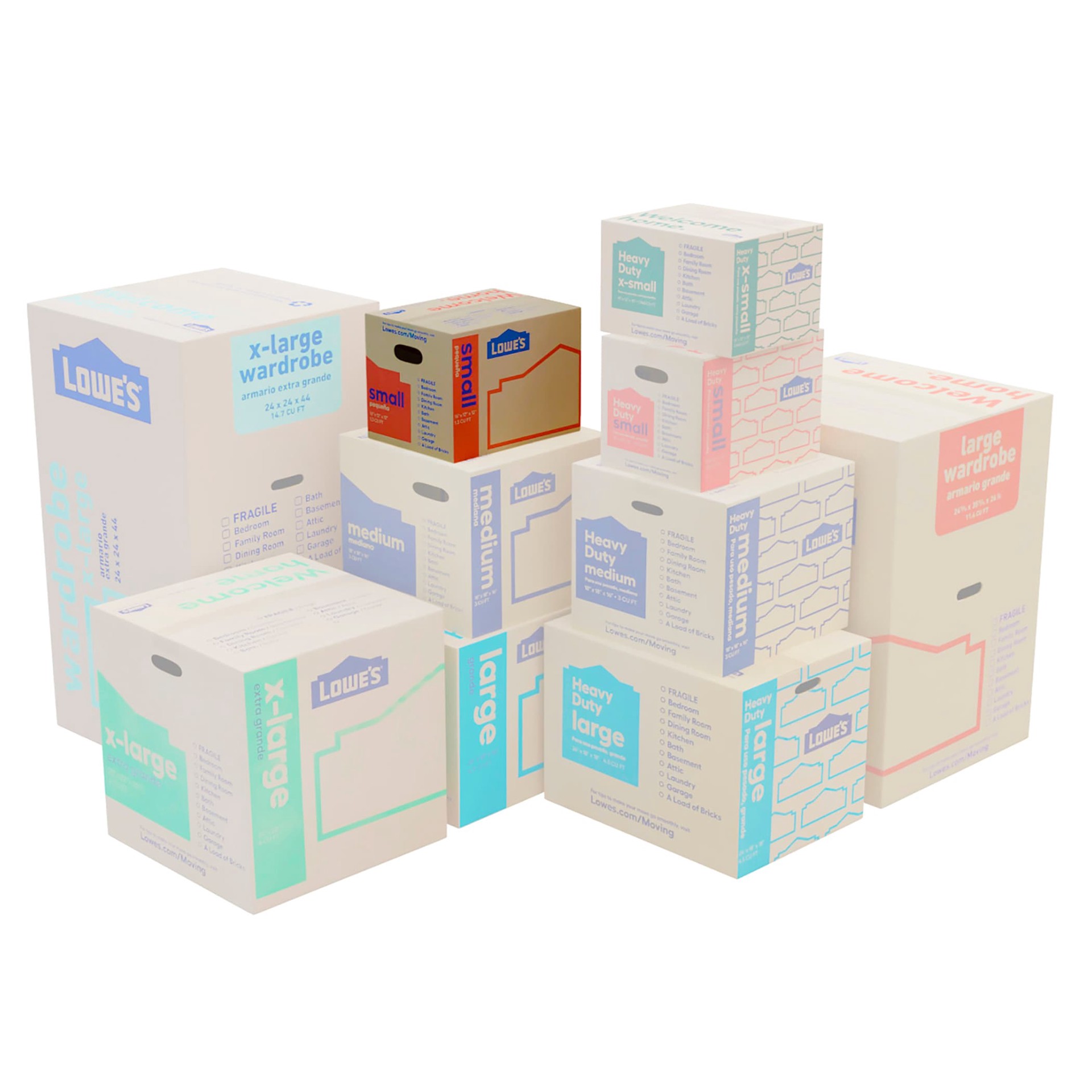 slide 3 of 6, Lowe's 16-in W x 12-in H x 12-in D Classic Small Cardboard Moving Box with Handle Holes, 1 ct