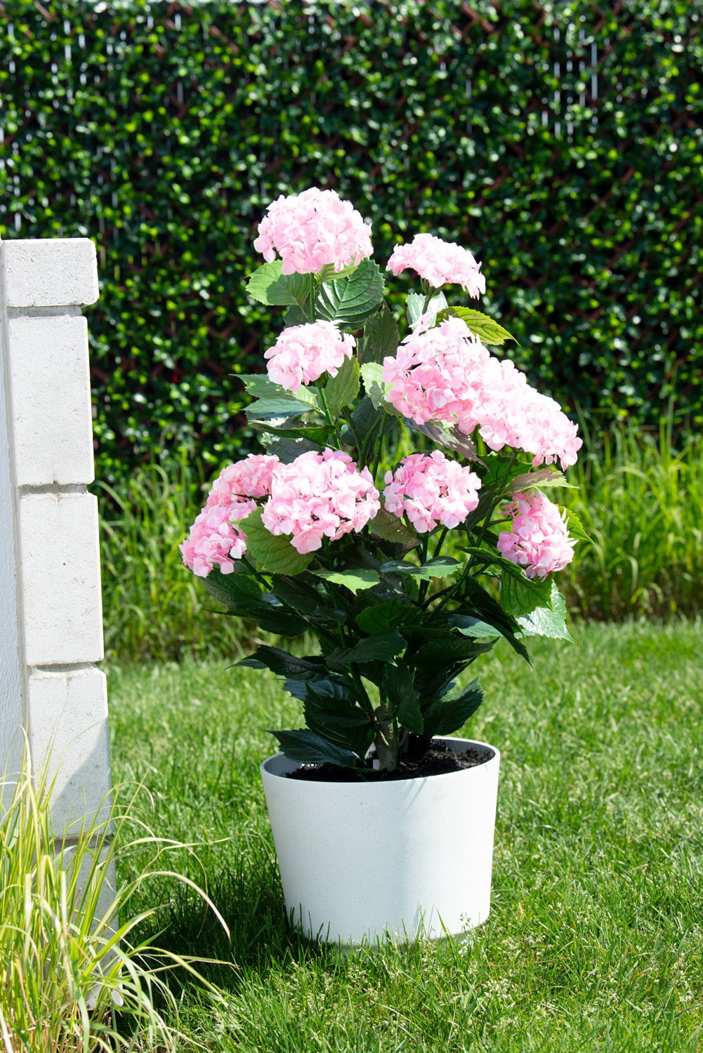 slide 5 of 5, naturae decor 37-in Pink Indoor/Outdoor Floor Hydrangea Artificial tree, 1 ct