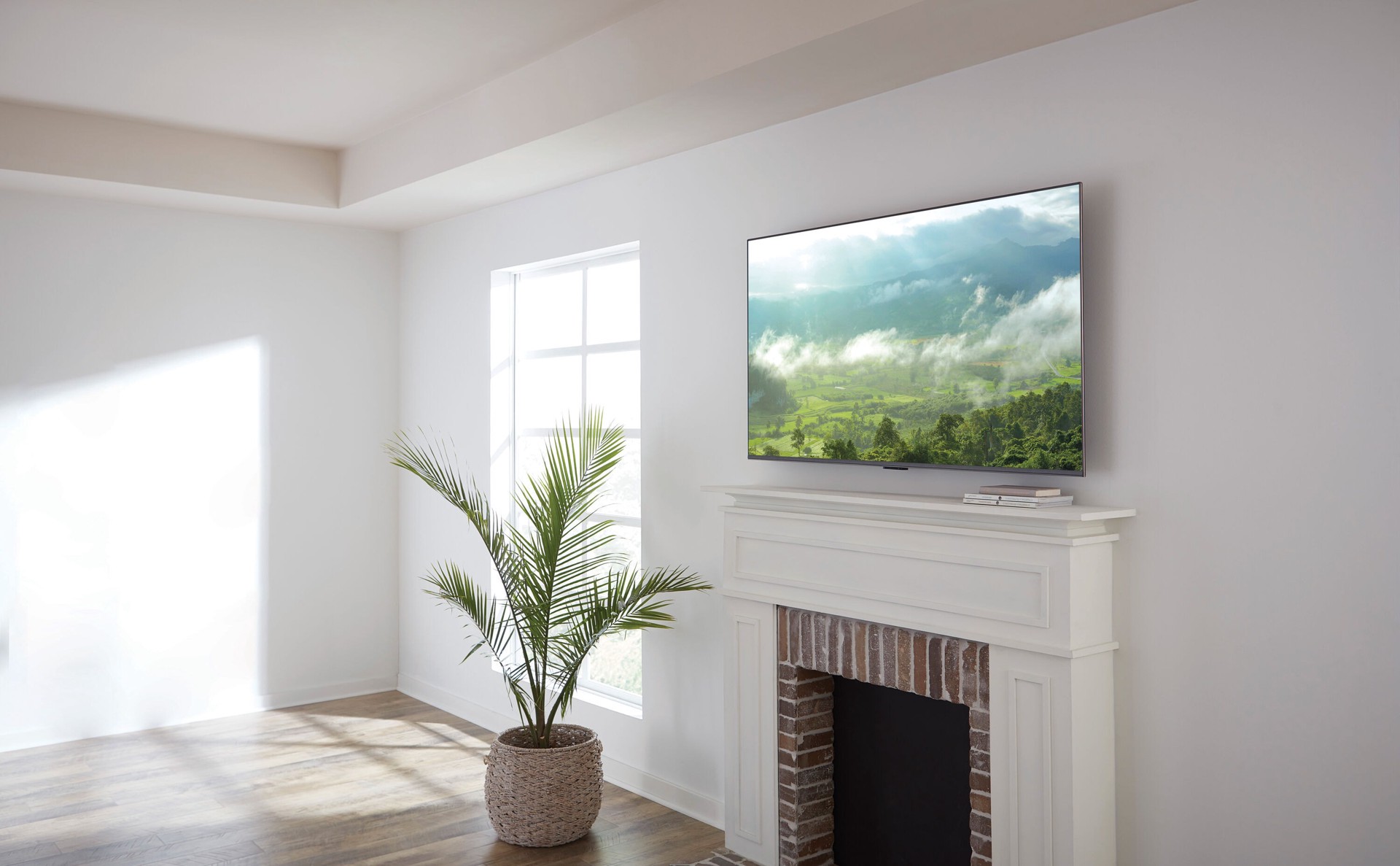 slide 3 of 4, Utilitech No Stud Fixed Indoor Wall TV mount Fits TVs up to 65-in ( Hardware Included ), 1 ct