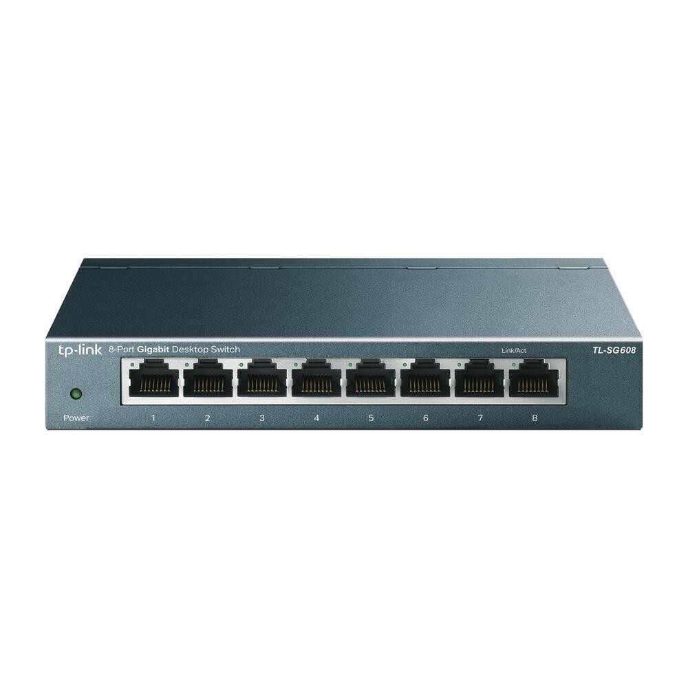 slide 1 of 4, TP-Link 8 -Port 10/100 Gigabit Ethernet Network Switch, 1 ct