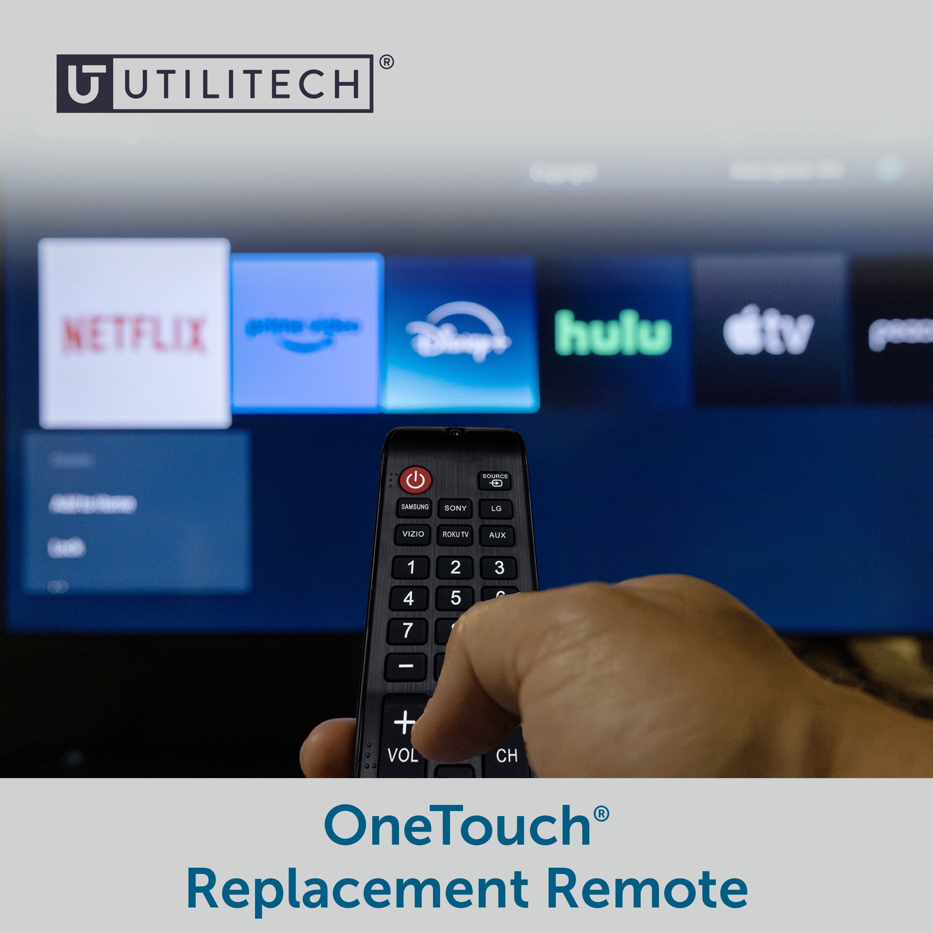 slide 3 of 6, Utilitech 2 -Device Universal Remote Control, 1 ct