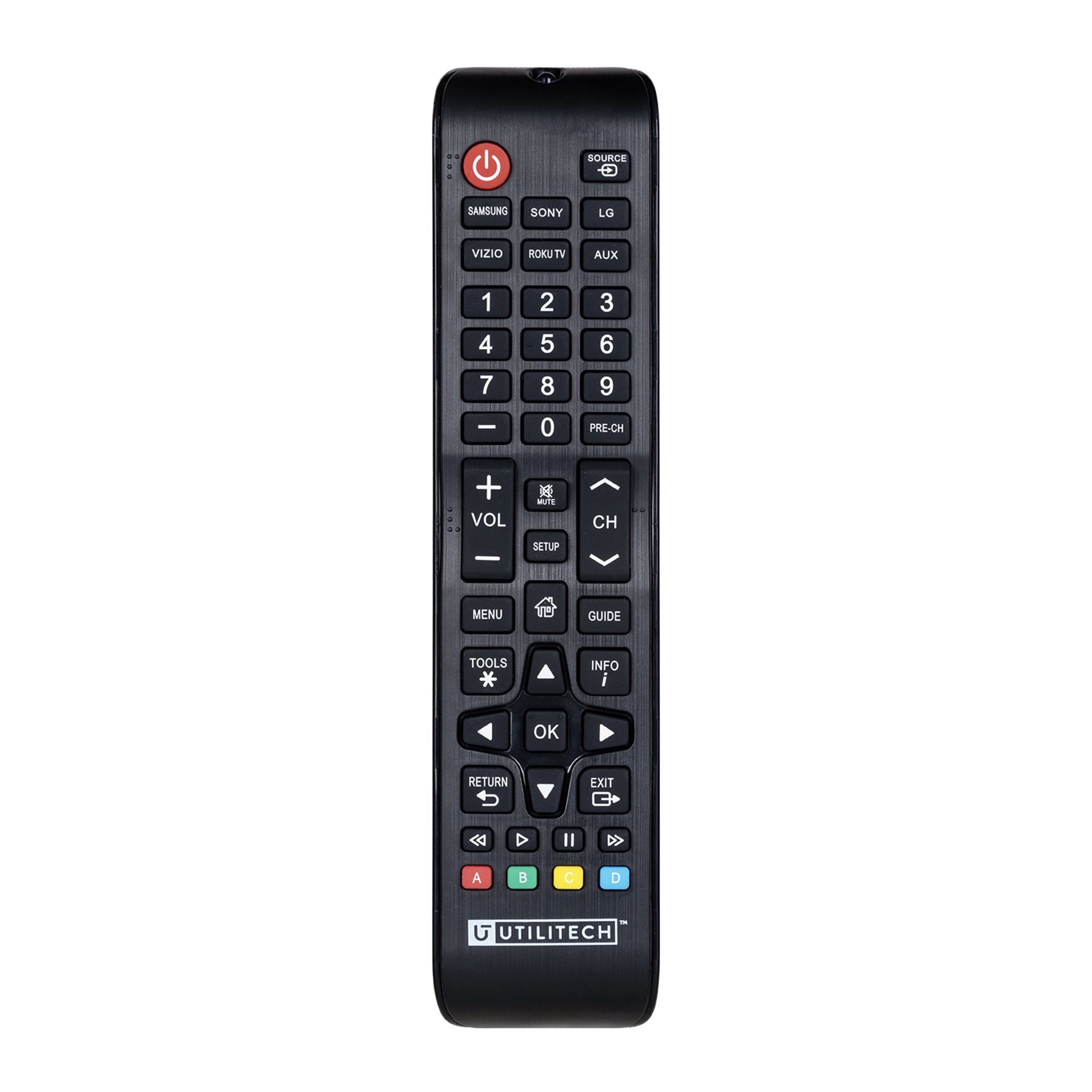 slide 1 of 6, Utilitech 2 -Device Universal Remote Control, 1 ct