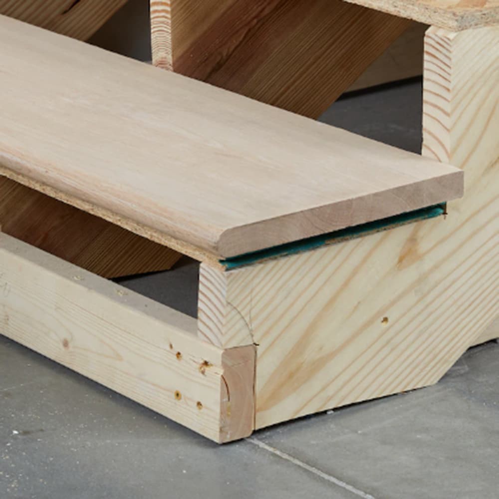 slide 5 of 6, Crown Heritage 42-in x 11.5-in x 1-in Unfinished Red oak No return Bullnose Stair Tread, 1 ct