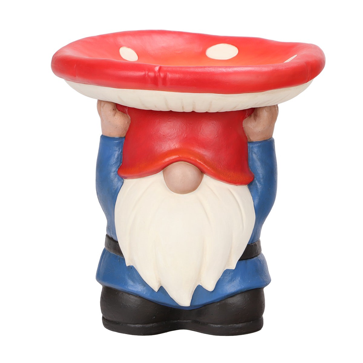 slide 1 of 6, Style Selections 16.13-in H Red Resin Complete birdbath, 1 ct
