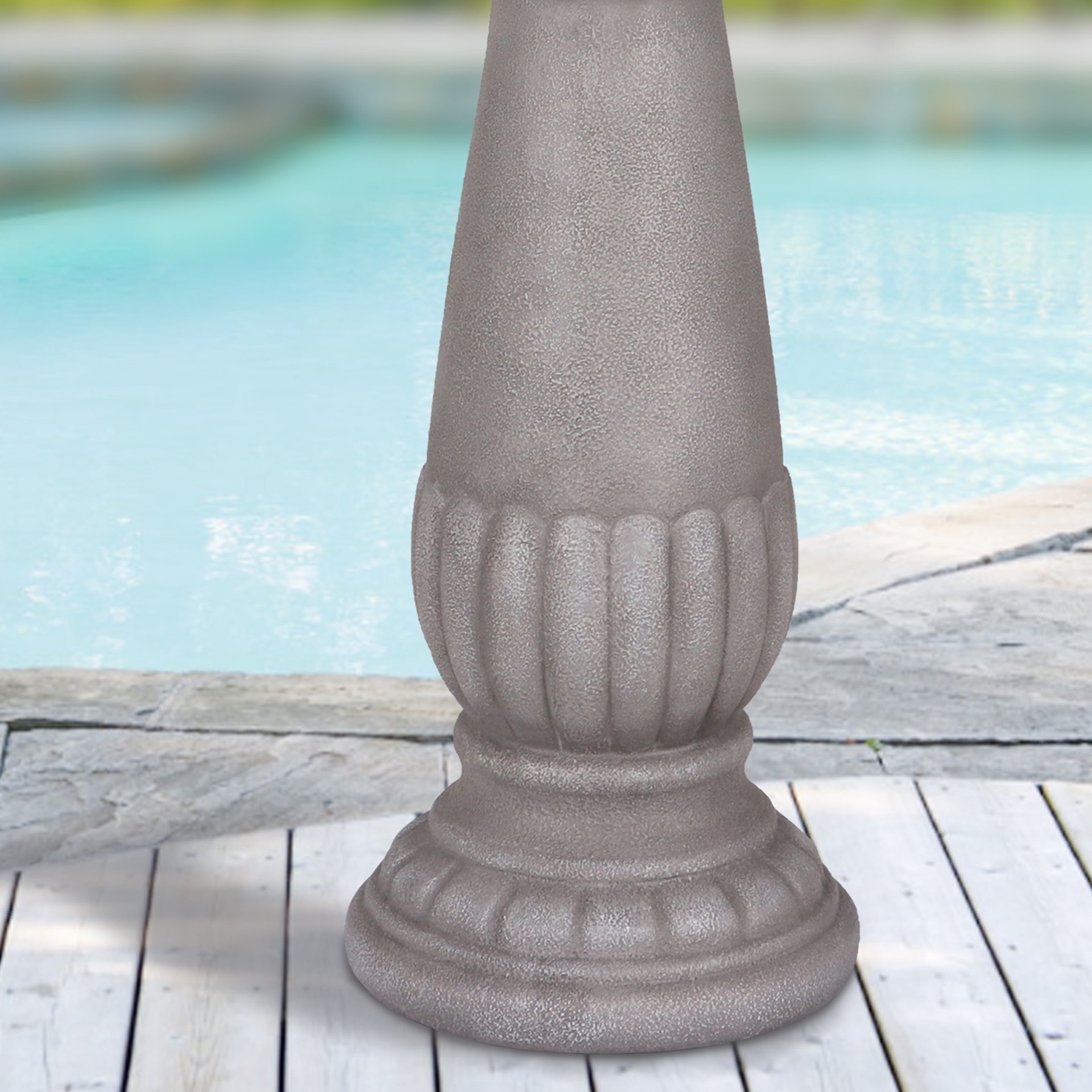 slide 6 of 6, Style Selections 25-in H gray Resin Complete birdbath, 1 ct