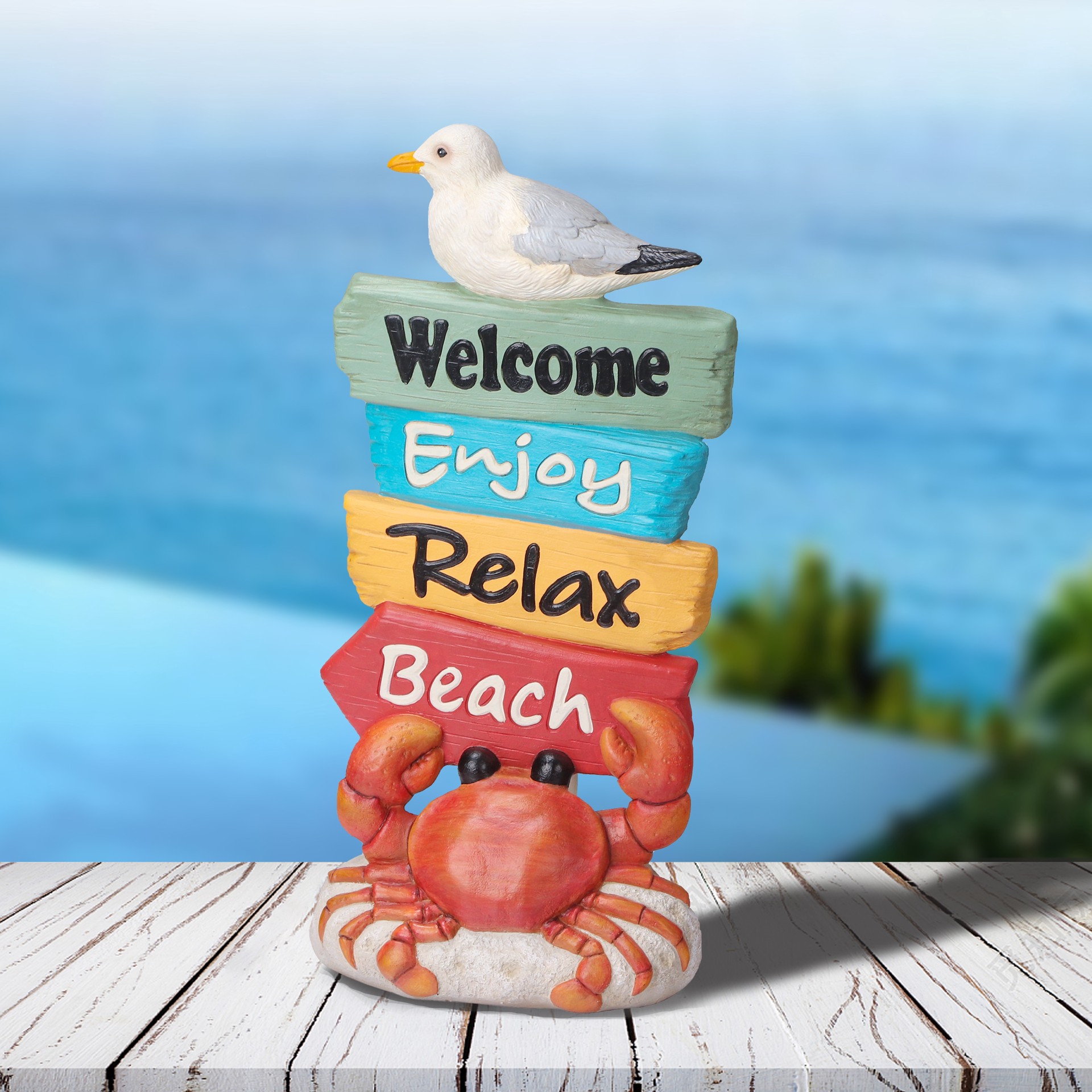 slide 4 of 6, Style Selections 14.25-in H x 6.88-in W Multiple colors/finishes Seagull Garden Statue, 1 ct
