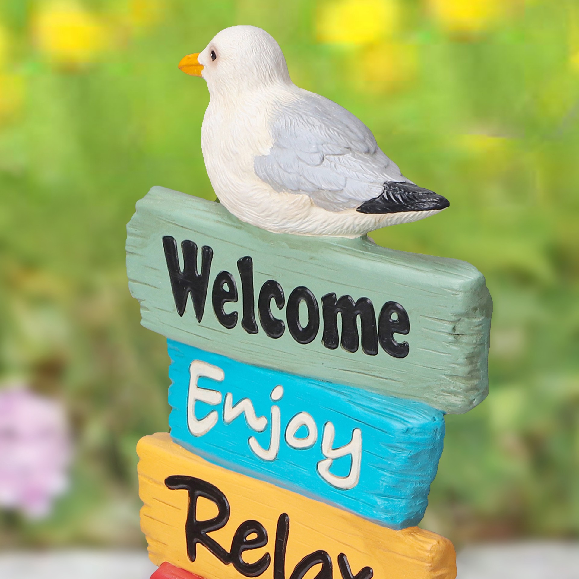 slide 6 of 6, Style Selections 14.25-in H x 6.88-in W Multiple colors/finishes Seagull Garden Statue, 1 ct