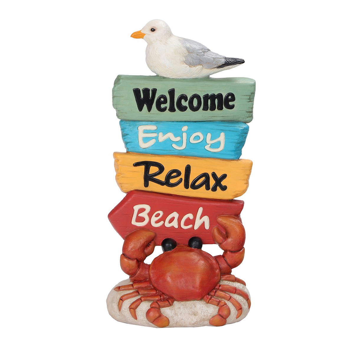 slide 1 of 6, Style Selections 14.25-in H x 6.88-in W Multiple colors/finishes Seagull Garden Statue, 1 ct