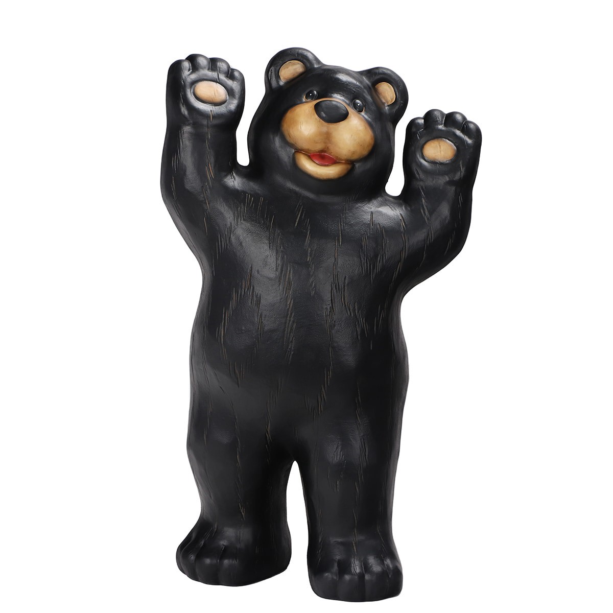 slide 1 of 6, Style Selections 24.5-in H x 14.38-in W Black Bear Garden Statue, 1 ct