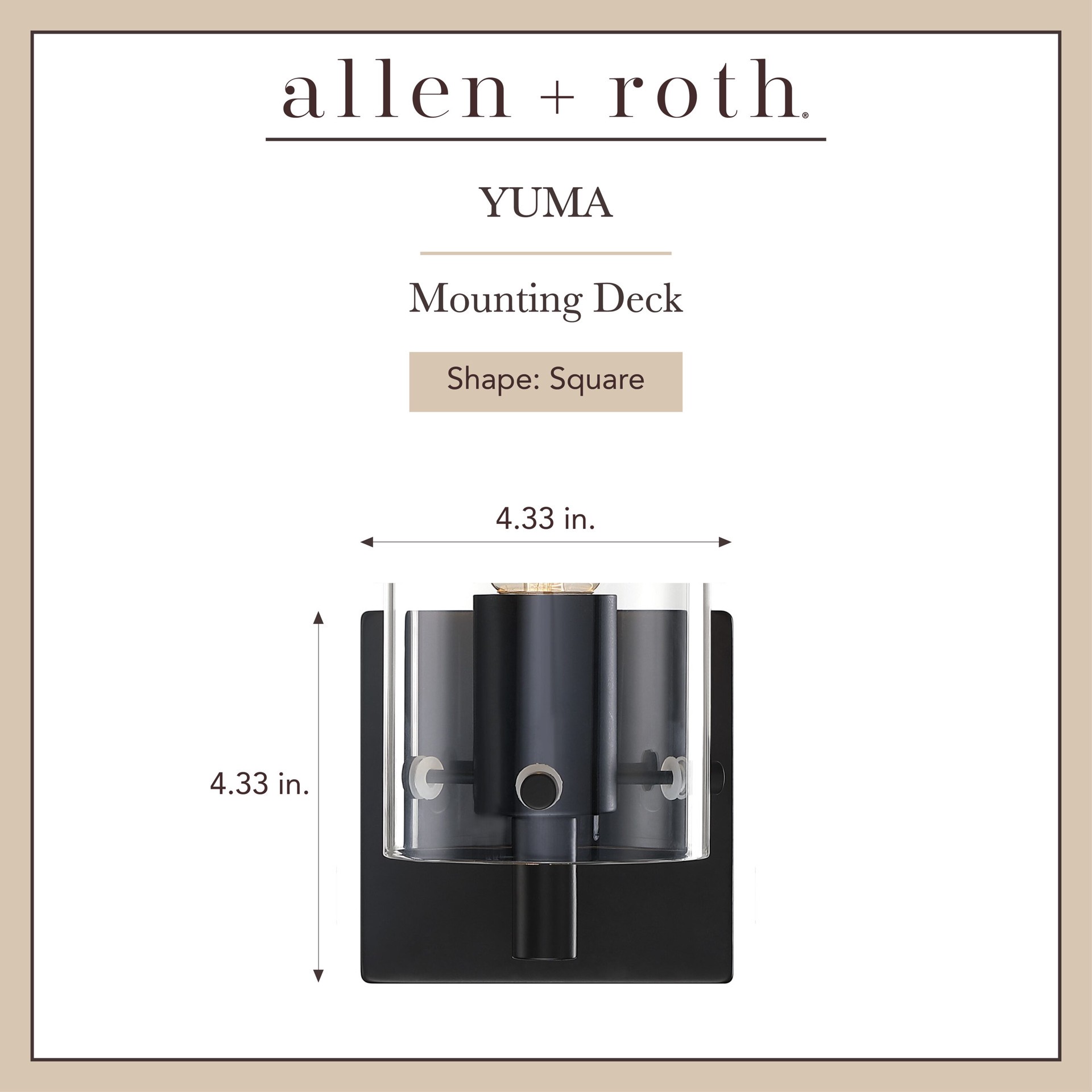 slide 2 of 6, allen + roth Yuma 4.33-in 1 -Light Matte Black Transitional Vanity light, 1 ct