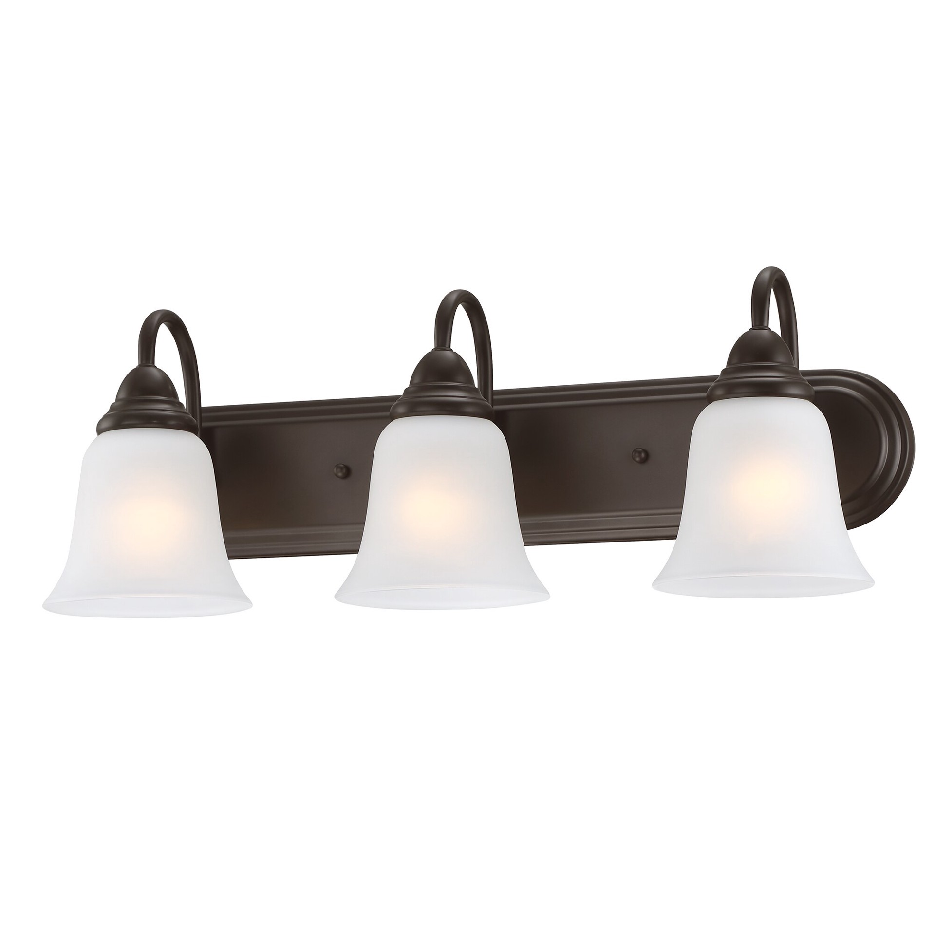 slide 4 of 6, Project Source Shaker Park II 24-in 3 -Light Matte Bronze Traditional Vanity light bar, 1 ct