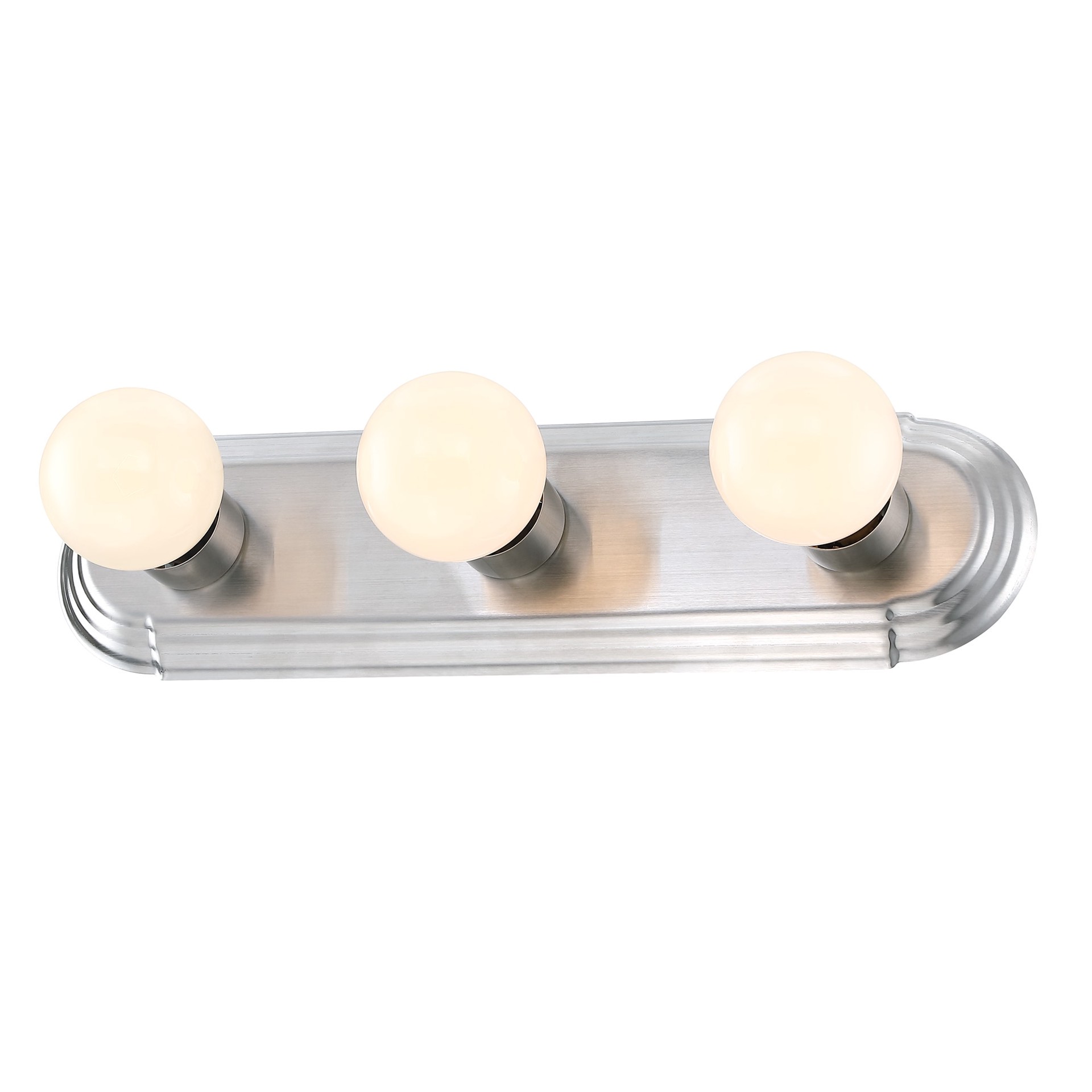 slide 6 of 6, Project Source Manistee 18-in 3 -Light Brushed Nickel Traditional Vanity light bar, 1 ct