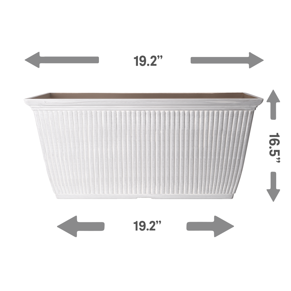 slide 3 of 4, Style Selections Rectangle 10-in W x 9.09-in H Off-white Recycled Plastic Indoor/Outdoor Window Box, 1 ct