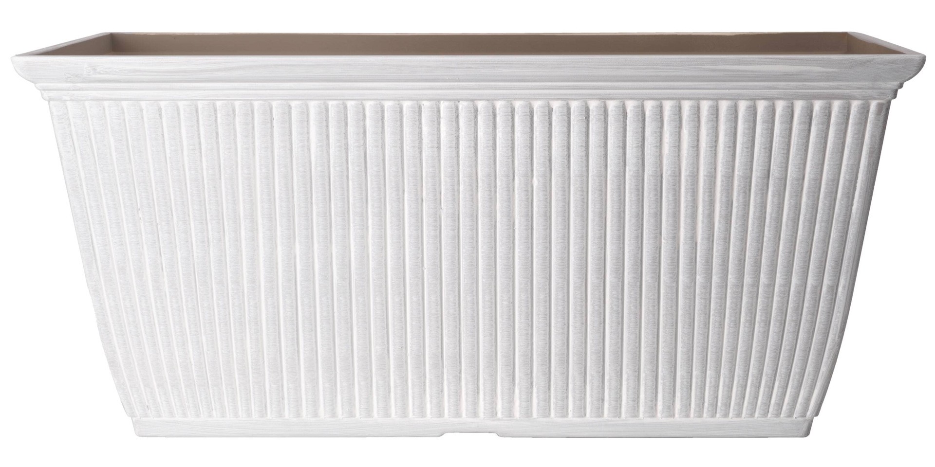 slide 1 of 4, Style Selections Rectangle 10-in W x 9.09-in H Off-white Recycled Plastic Indoor/Outdoor Window Box, 1 ct