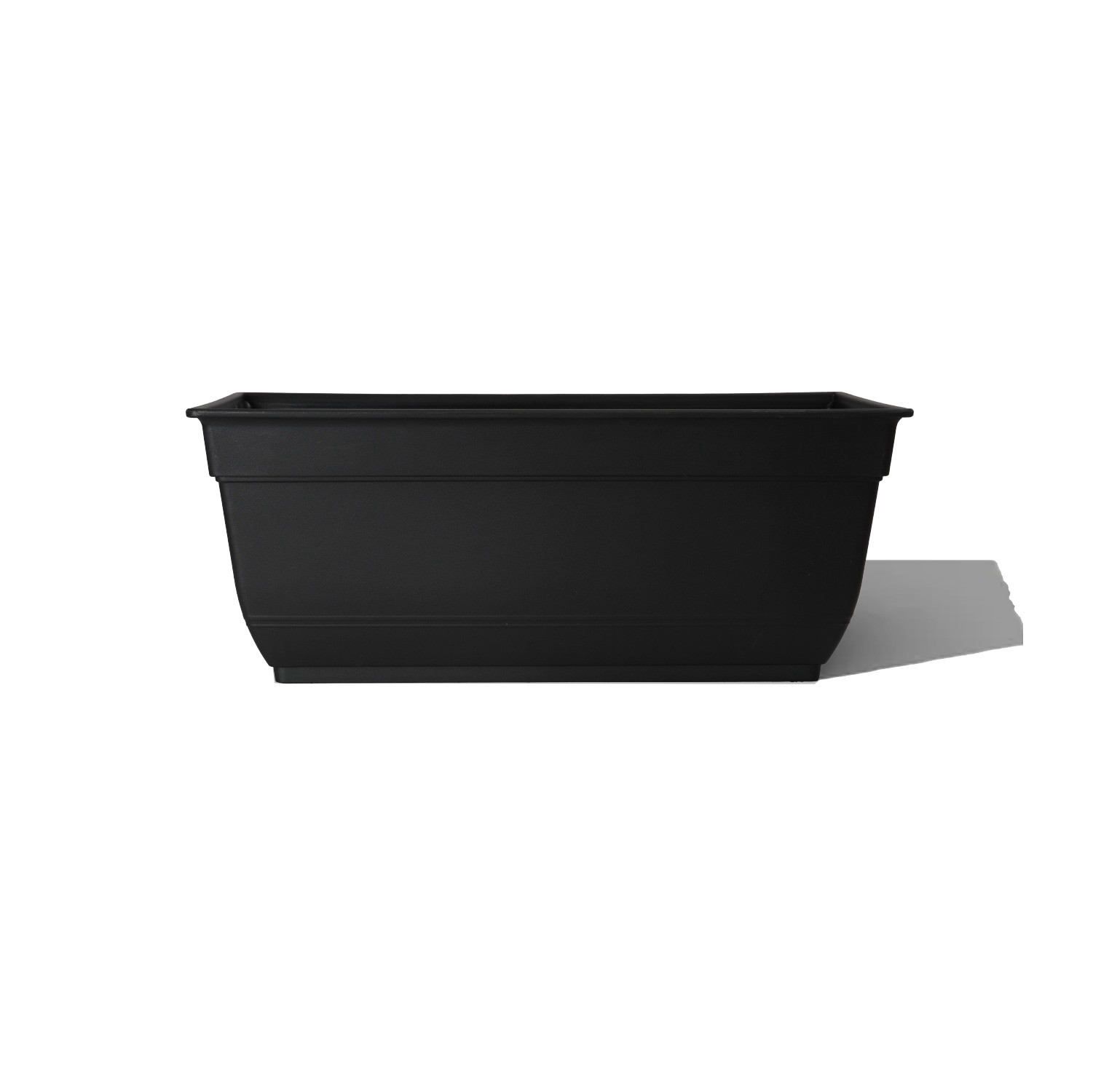 slide 1 of 4, Style Selections Rectangle 11.93-in W x 9.53-in H Black Recycled Plastic Indoor/Outdoor Window Box, 1 ct