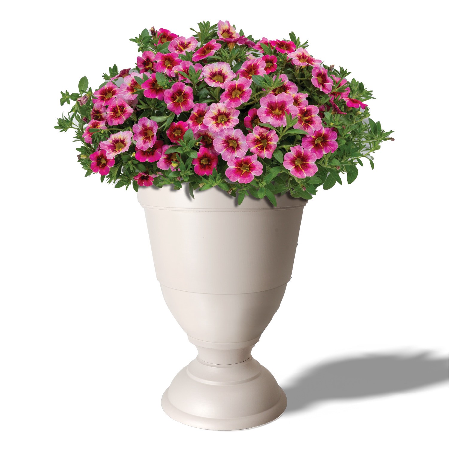 slide 2 of 5, Style Selections Round 15.91-in W x 15.91-in L Off-white Recycled plastic Indoor/Outdoor Planter, 1 ct