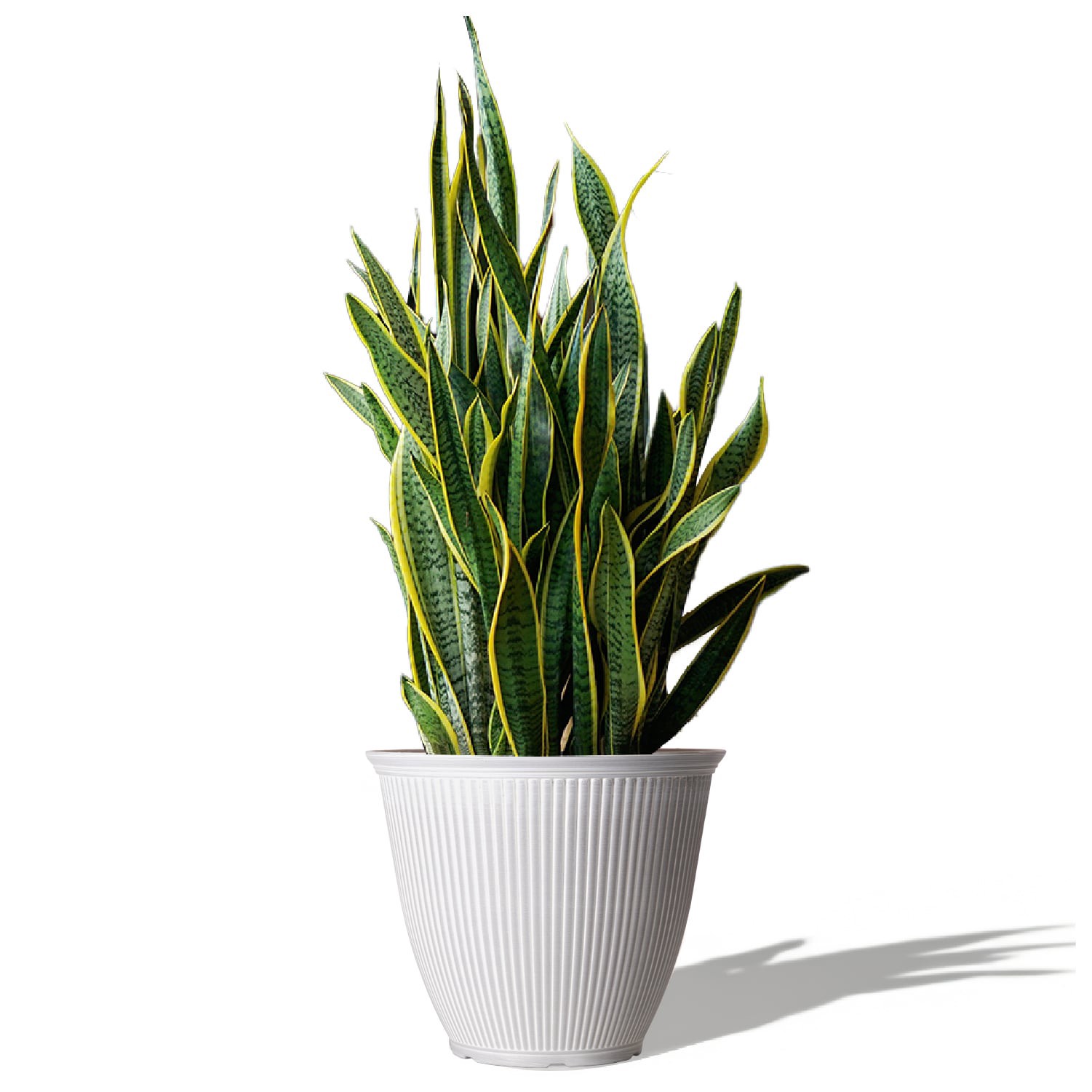 slide 2 of 6, Style Selections Round 19.21-in W x 19.21-in L Off-white Recycled plastic Indoor/Outdoor Planter, 1 ct