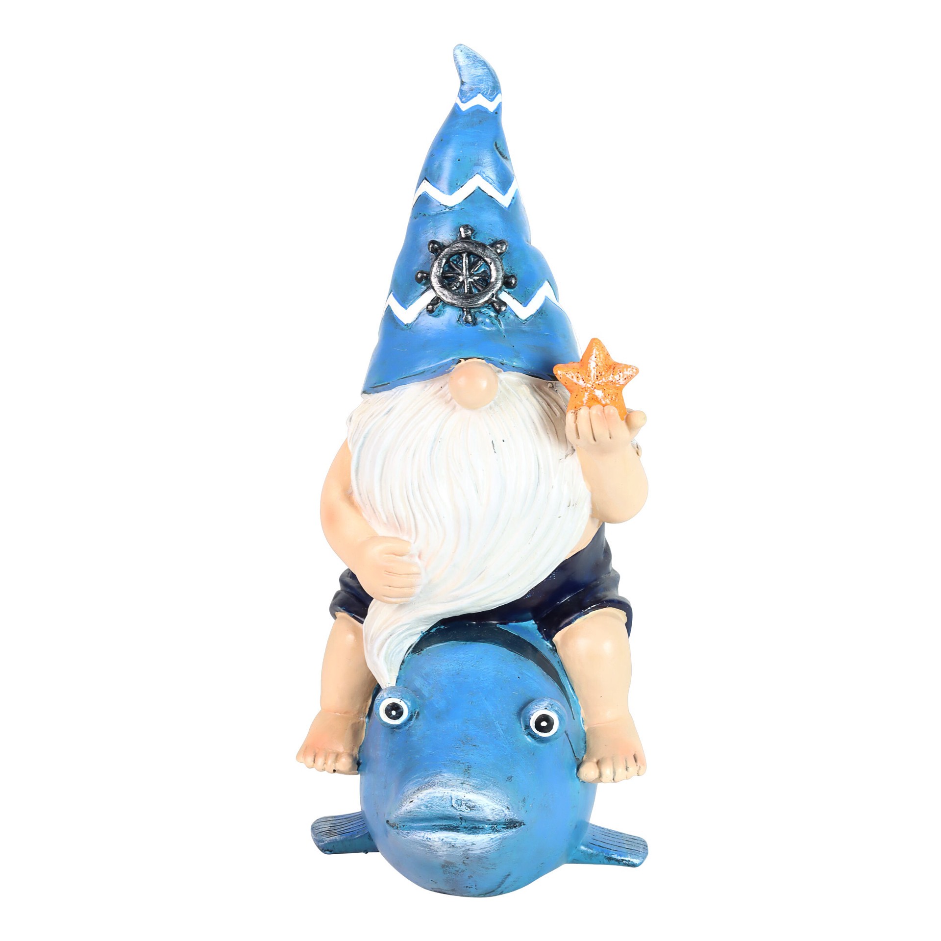 slide 5 of 6, Style Selections 12.6-in H x 9.45-in W Multiple colors/finishes Gnome Garden Statue, 1 ct