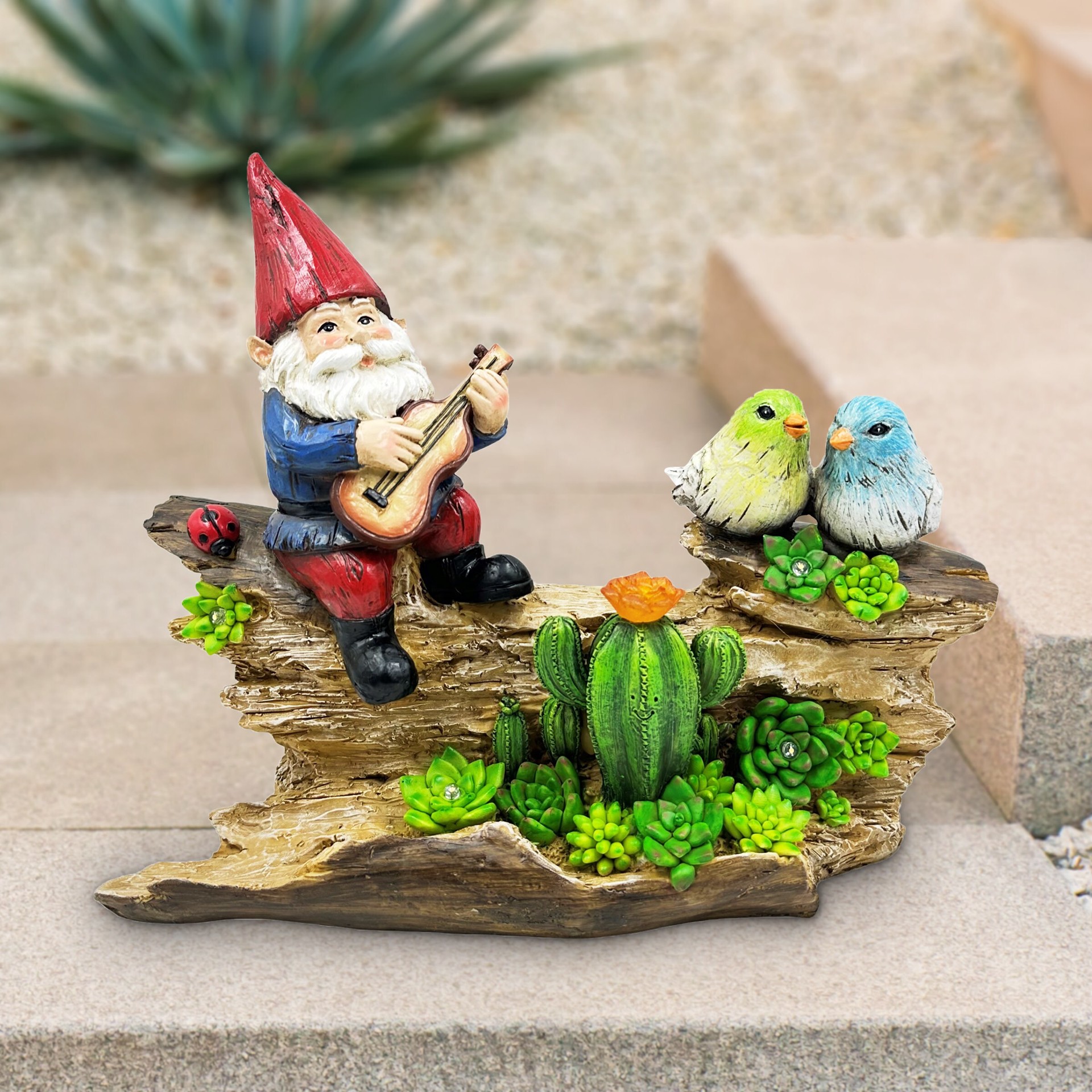 slide 5 of 6, Style Selections 9.65-in H x 11.81-in W Multiple colors/finishes Gnome Garden Statue, 1 ct