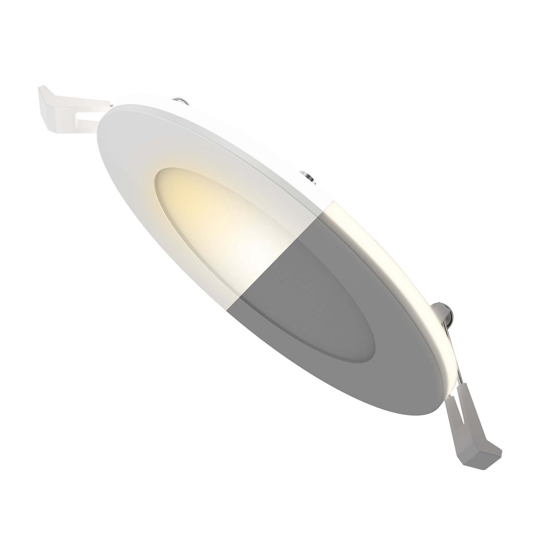 slide 2 of 6, Utilitech White with Night Light 4-in 750 -Lumens Switchable white Round Dimmable LED Canless Wet rated Recessed Downlight, 1 ct