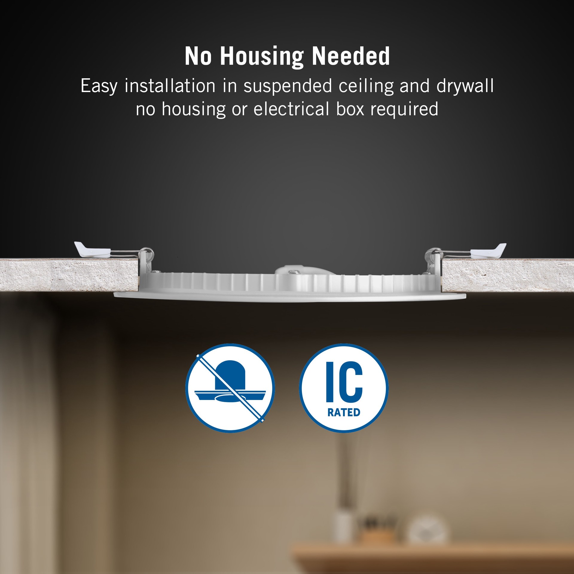 slide 4 of 6, Utilitech White with Bug Light 6-in 1200 -Lumens Switchable white Round Dimmable LED Canless Wet rated Recessed Downlight, 1 ct