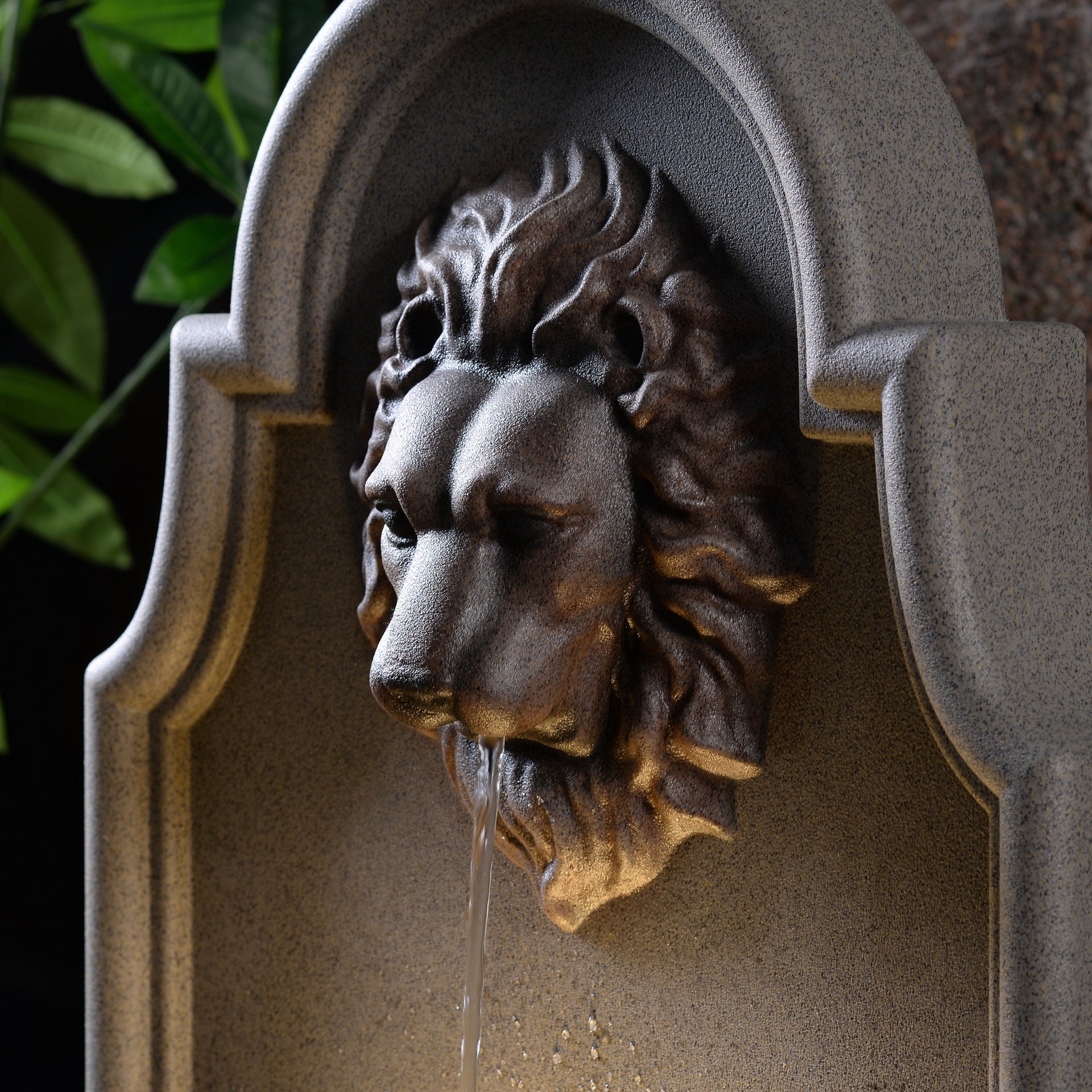 slide 5 of 6, allen + roth 40-in H Plastic Electric Powered Wall Outdoor Fountain Pump Included, 1 ct