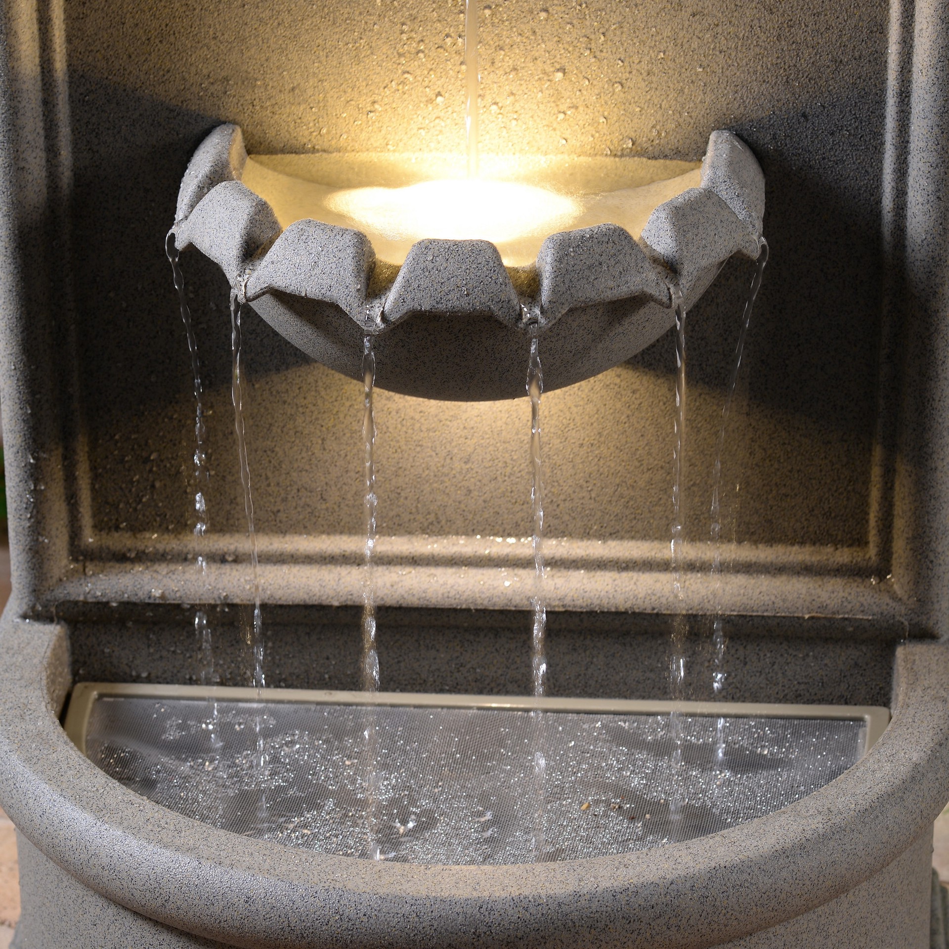 slide 6 of 6, allen + roth 40-in H Plastic Electric Powered Wall Outdoor Fountain Pump Included, 1 ct