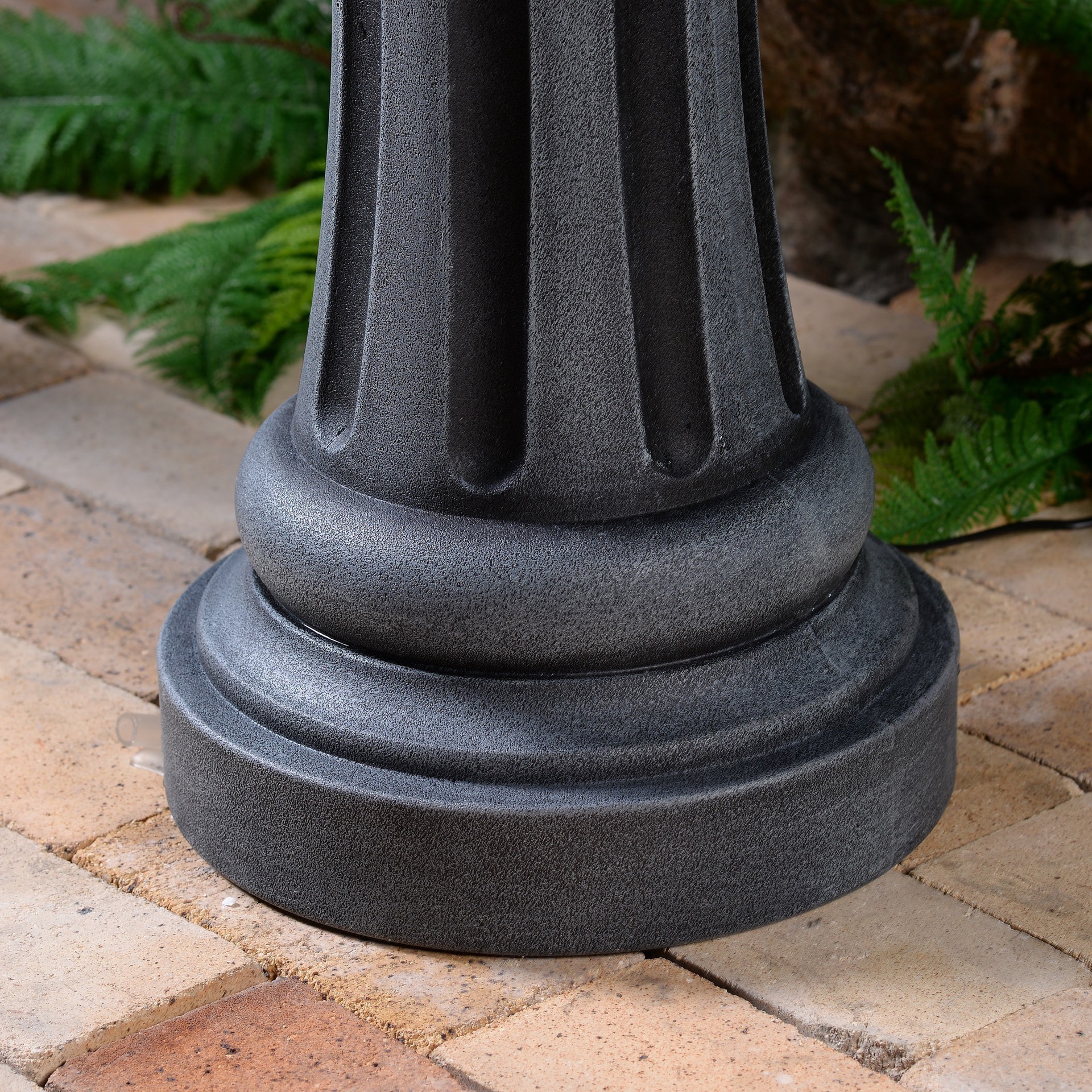 slide 6 of 6, allen + roth 46-in H Plastic Electric Powered Tiered Outdoor Fountain Pump Included, 1 ct