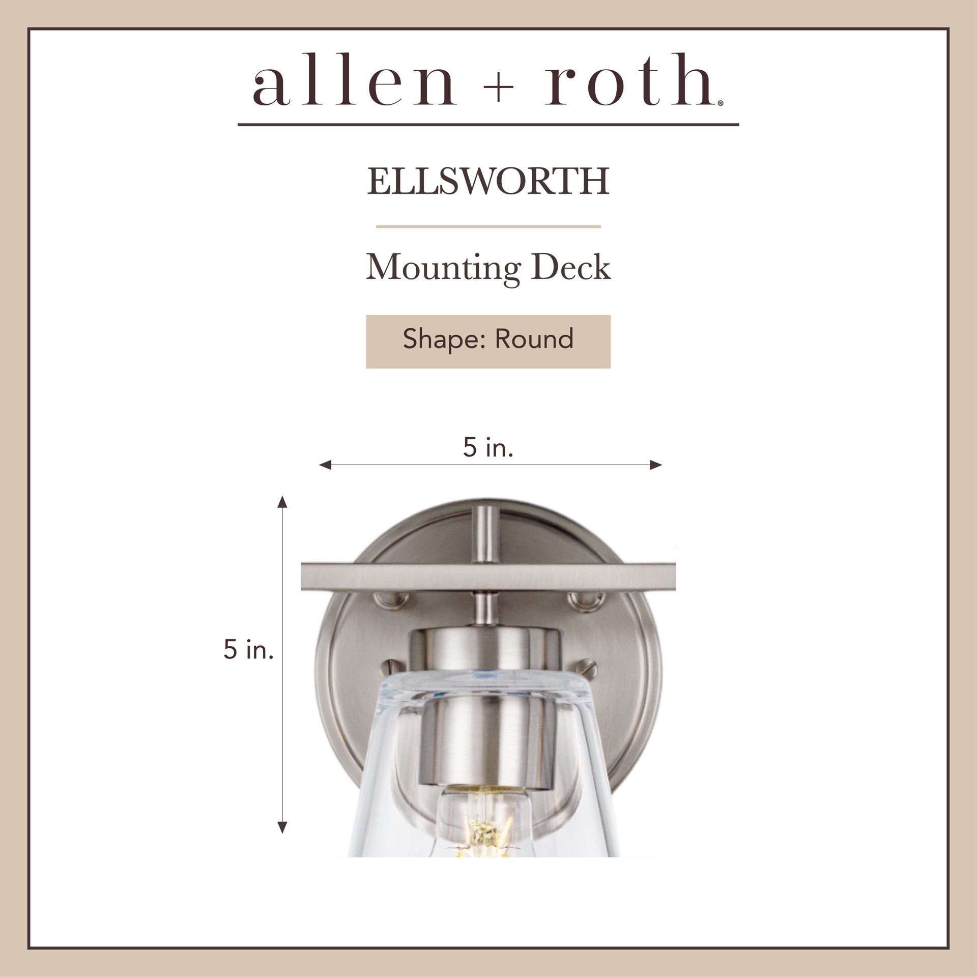 slide 3 of 6, allen + roth Ellsworth 22.83-in 3 -Light Brushed Nickel Transitional Vanity light, 1 ct