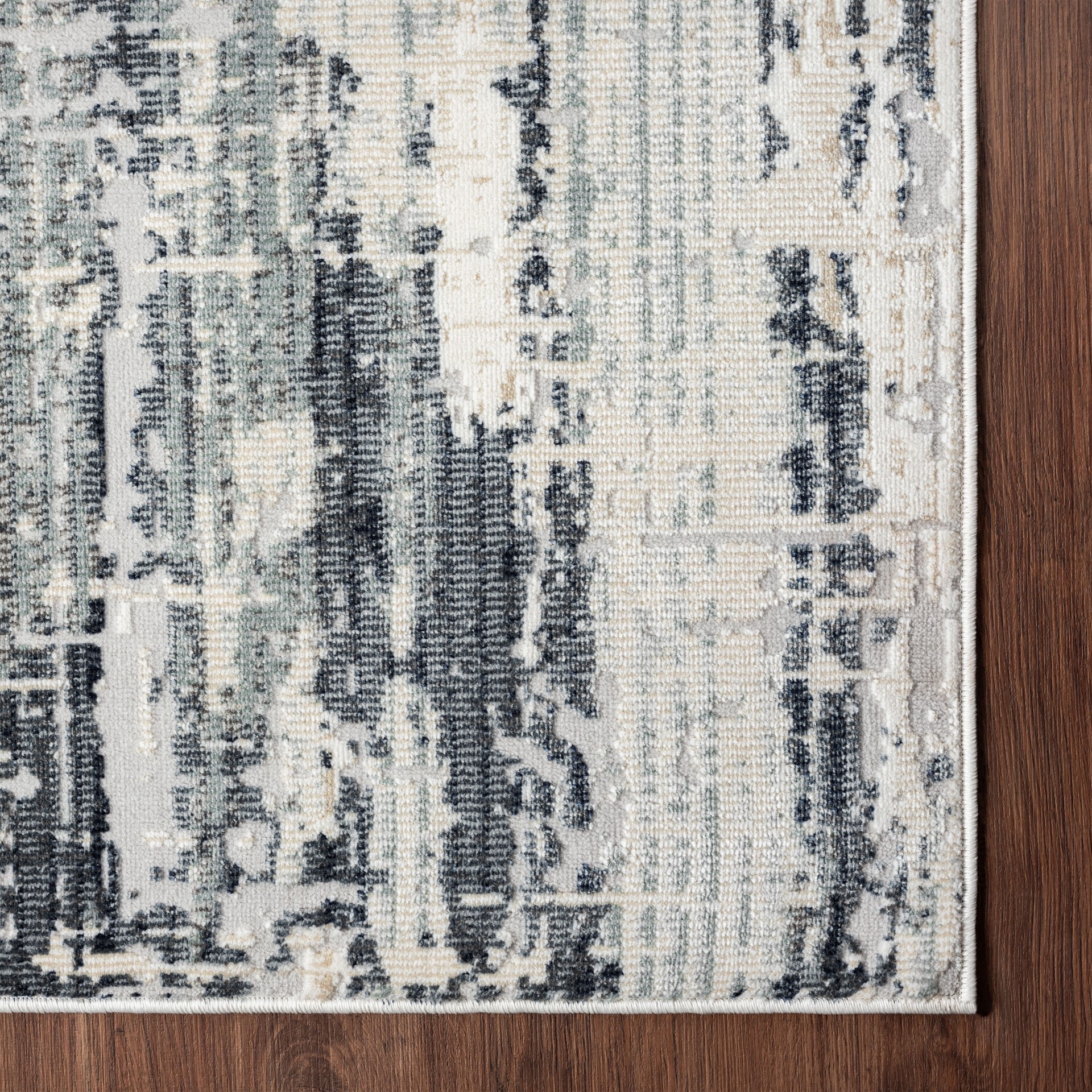 slide 4 of 6, Origin 21 Sapphira 5 x 7 (ft) Loomed Polyester/Polypropylene Beige Blue Rectangular Indoor Spot Clean Only Pet Friendly Area rug, 1 ct