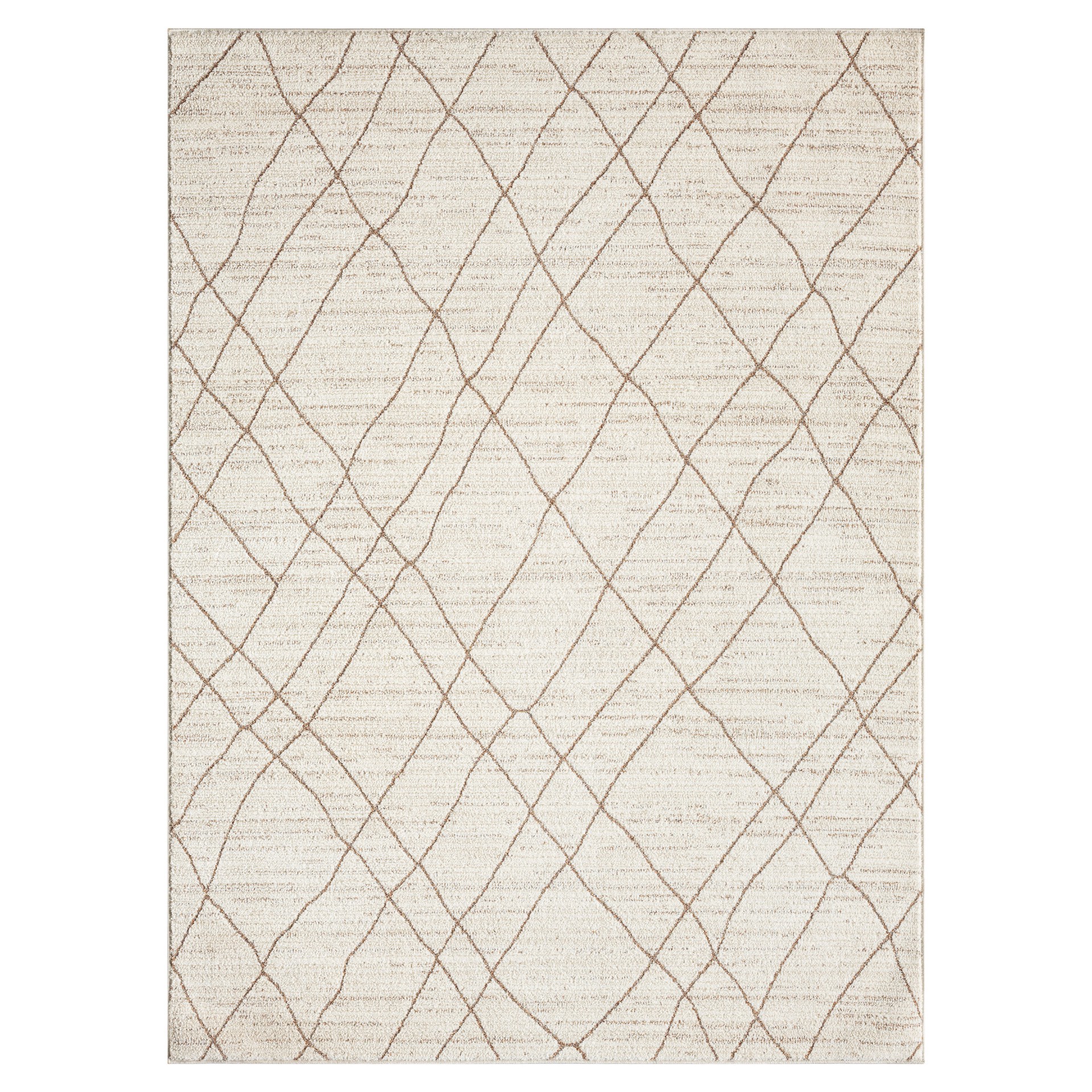 slide 2 of 6, Origin 21 Leocadia 5 x 7 (ft) Loomed Polyester/Polypropylene Ivory-Rust Rectangular Indoor Spot Clean Only Pet Friendly Area rug, 1 ct