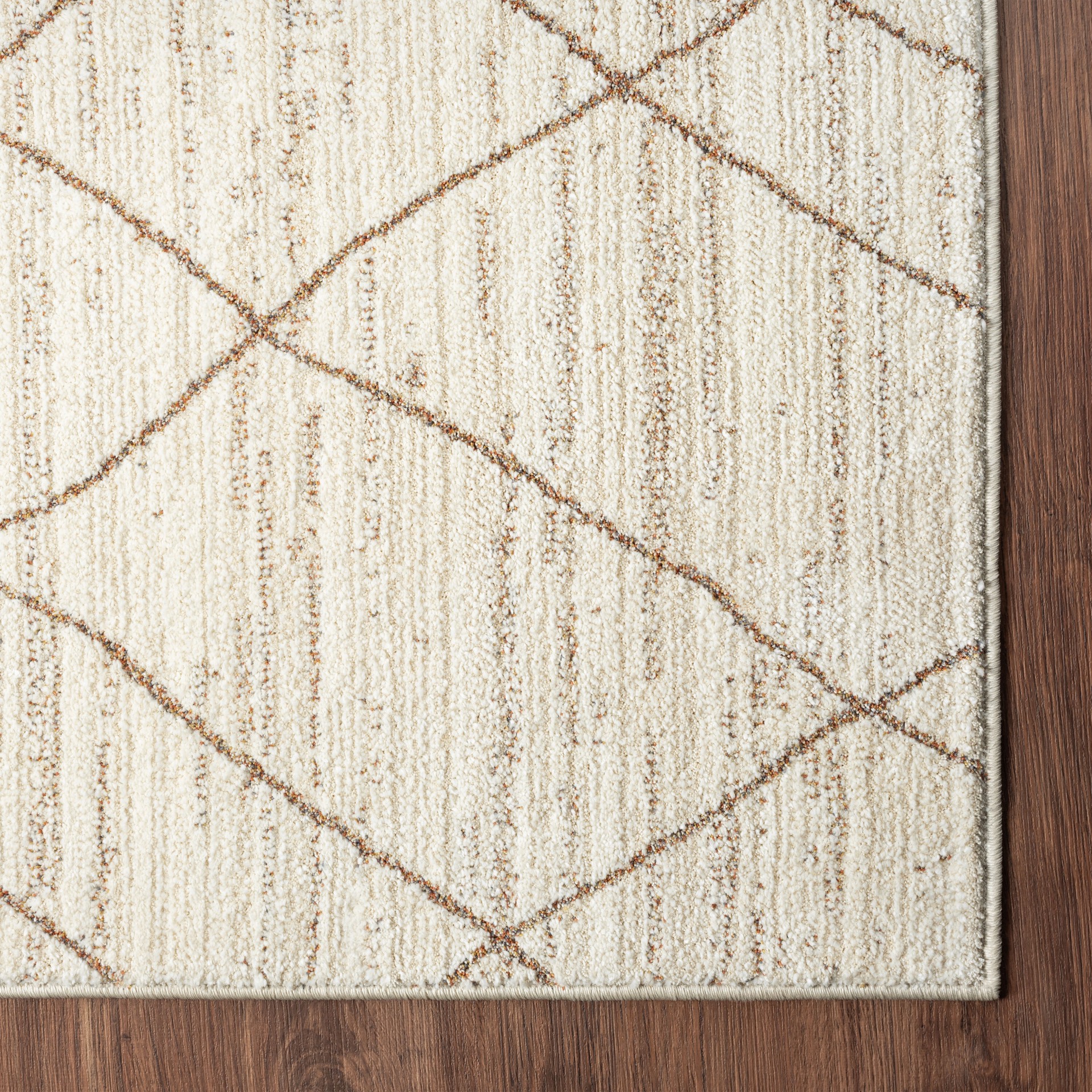 slide 4 of 6, Origin 21 Leocadia 5 x 7 (ft) Loomed Polyester/Polypropylene Ivory-Rust Rectangular Indoor Spot Clean Only Pet Friendly Area rug, 1 ct