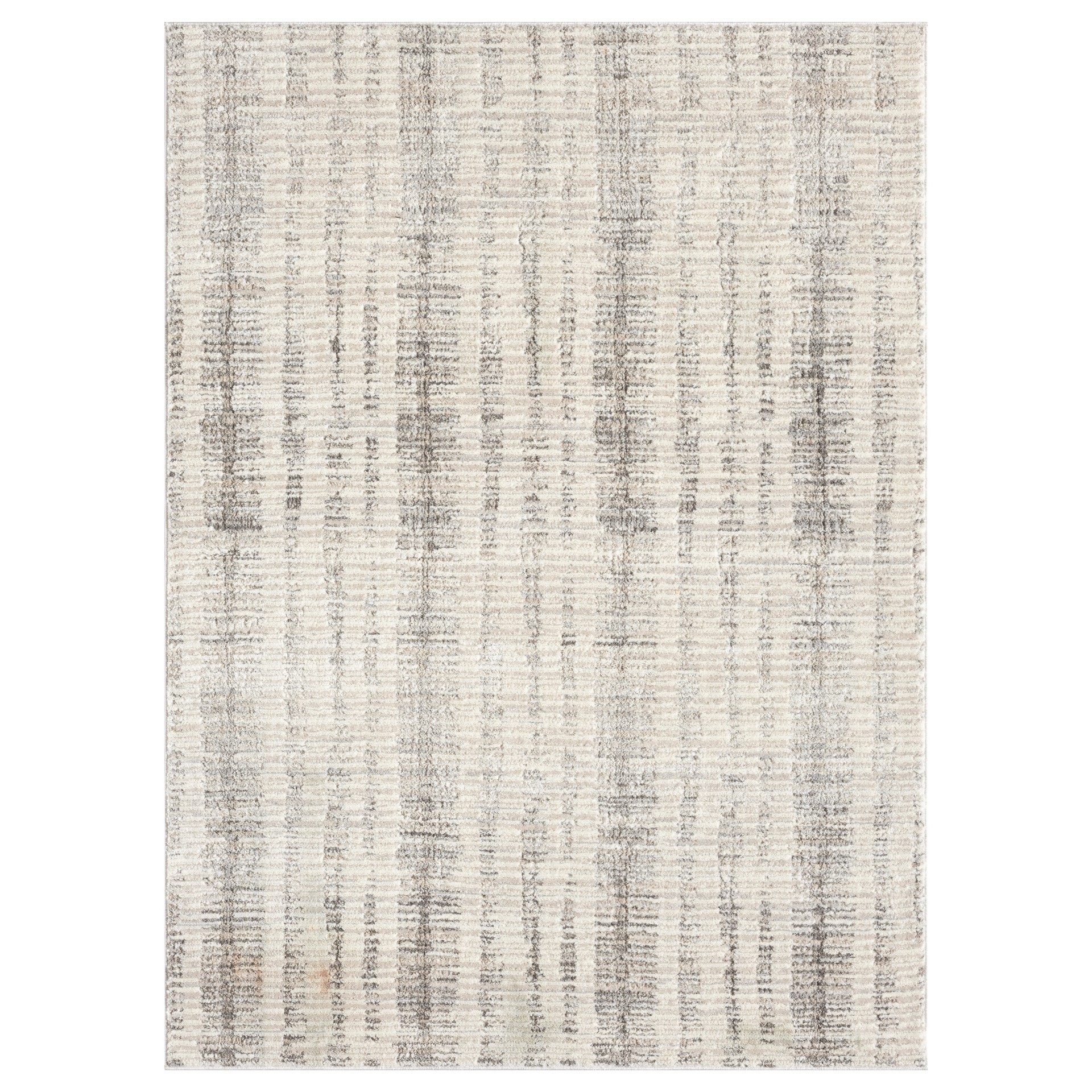 slide 2 of 6, Origin 21 Ambrose 5 x 7 (ft) Loomed Polyester/Polypropylene Beige Gray Rectangular Indoor Spot Clean Only Pet Friendly Area rug, 1 ct