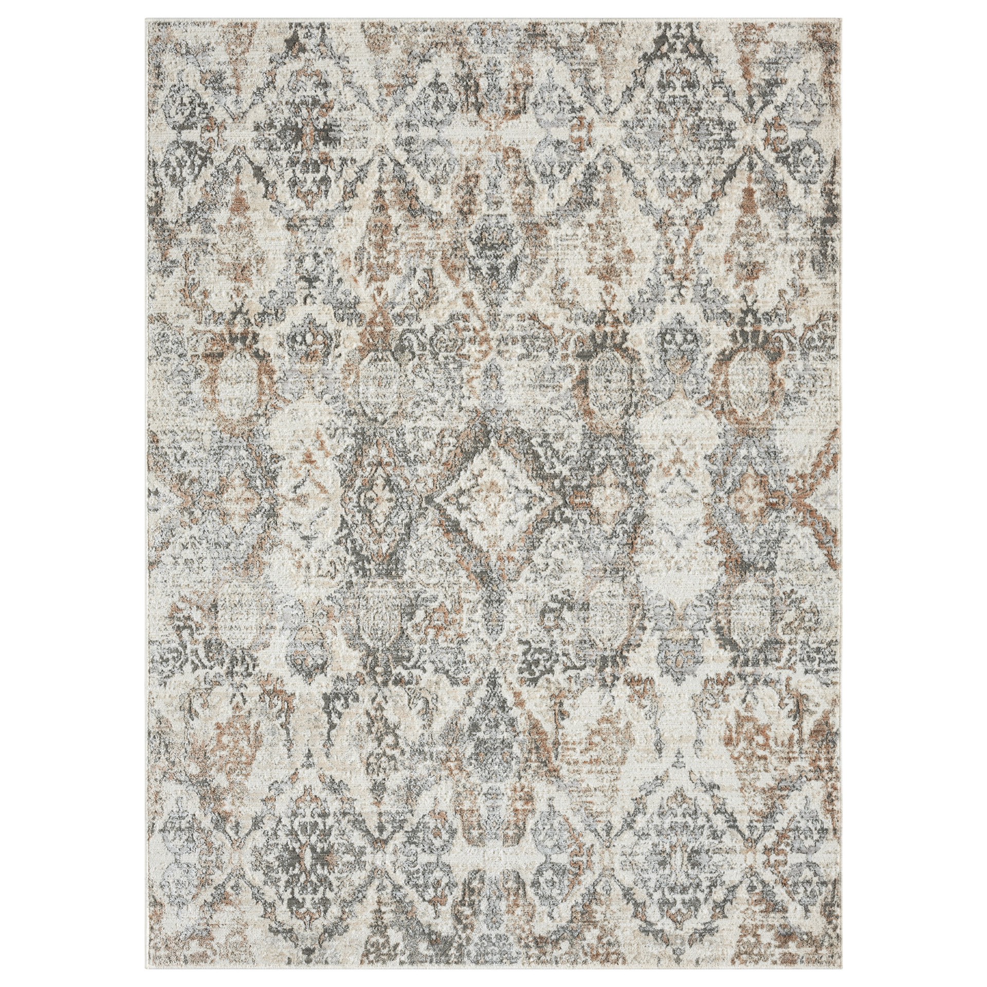 slide 2 of 6, allen + roth Andromeda 5 x 7 (ft) Loomed Beige Rectangular Indoor Pet Friendly Area rug, 1 ct