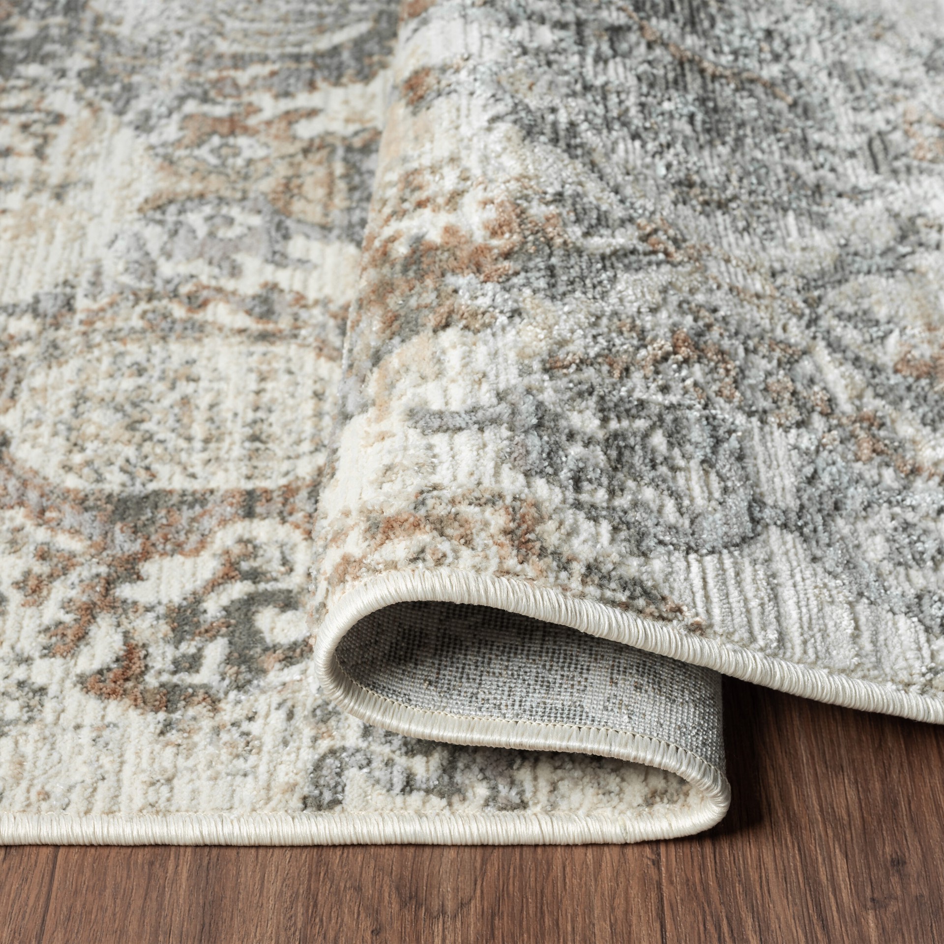 slide 3 of 6, allen + roth Andromeda 5 x 7 (ft) Loomed Beige Rectangular Indoor Pet Friendly Area rug, 1 ct