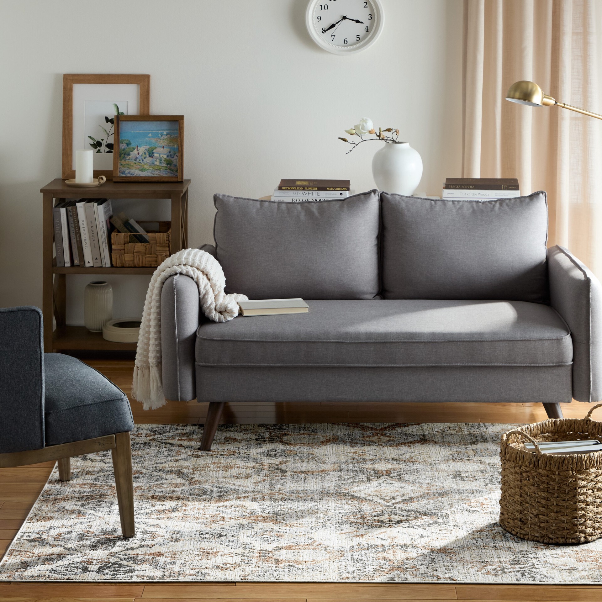 slide 6 of 6, allen + roth Andromeda 5 x 7 (ft) Loomed Beige Rectangular Indoor Pet Friendly Area rug, 1 ct