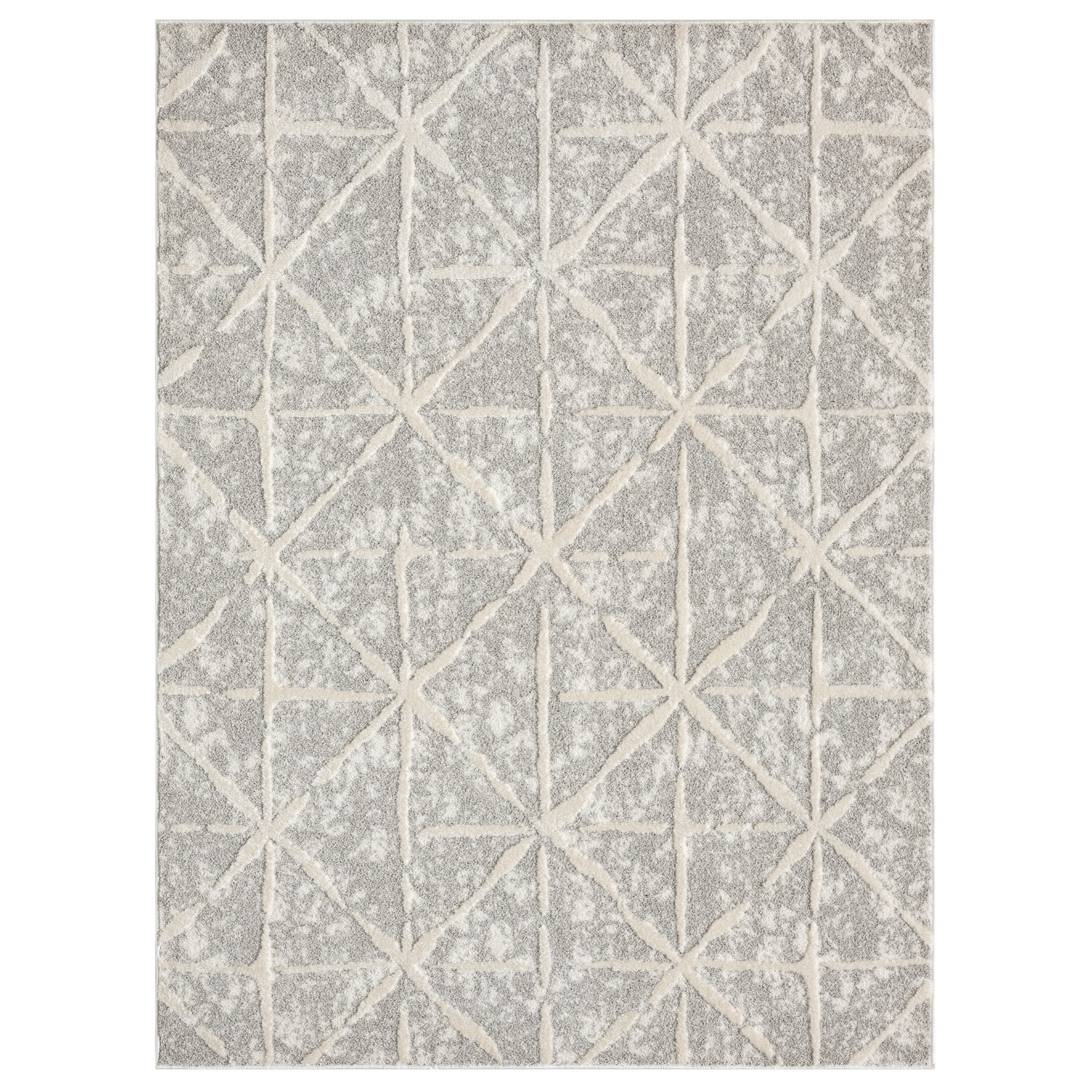 slide 2 of 6, Origin 21 Celestia 5 x 7 (ft) Loomed Polyester Light Gray Rectangular Indoor Spot Clean Only Pet Friendly Area rug, 1 ct
