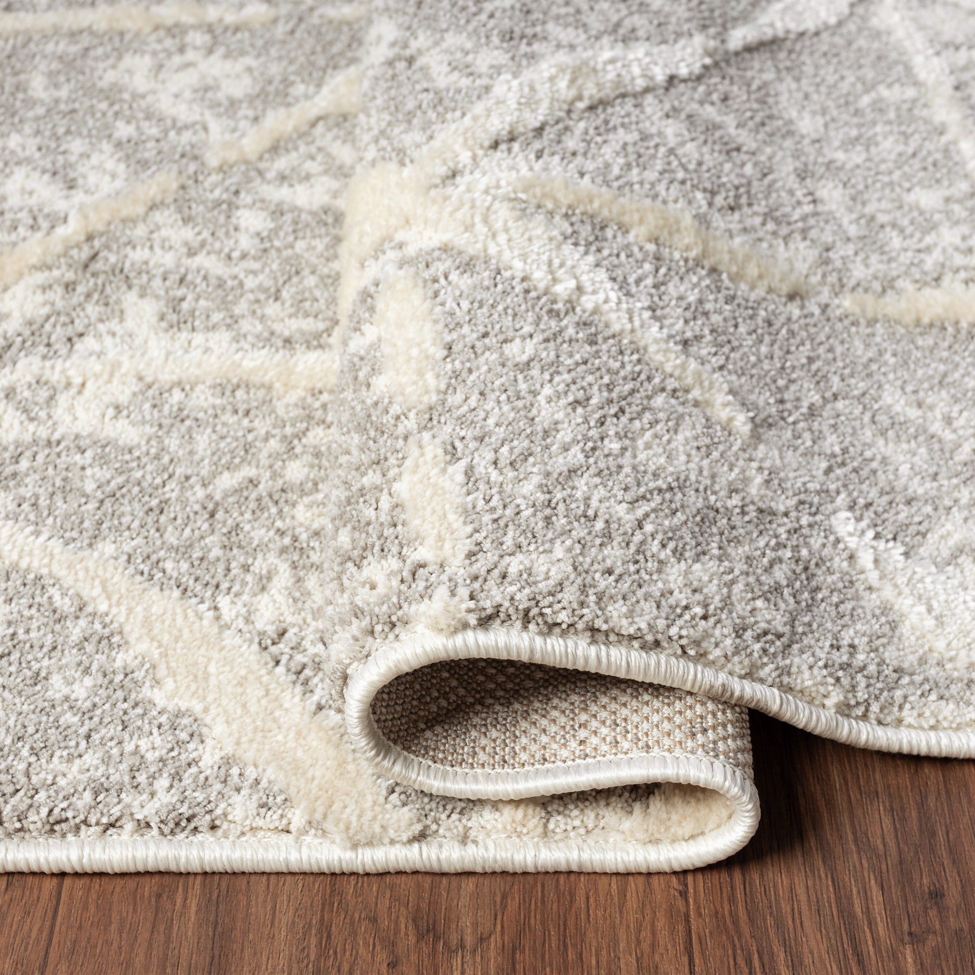 slide 3 of 6, Origin 21 Celestia 5 x 7 (ft) Loomed Polyester Light Gray Rectangular Indoor Spot Clean Only Pet Friendly Area rug, 1 ct