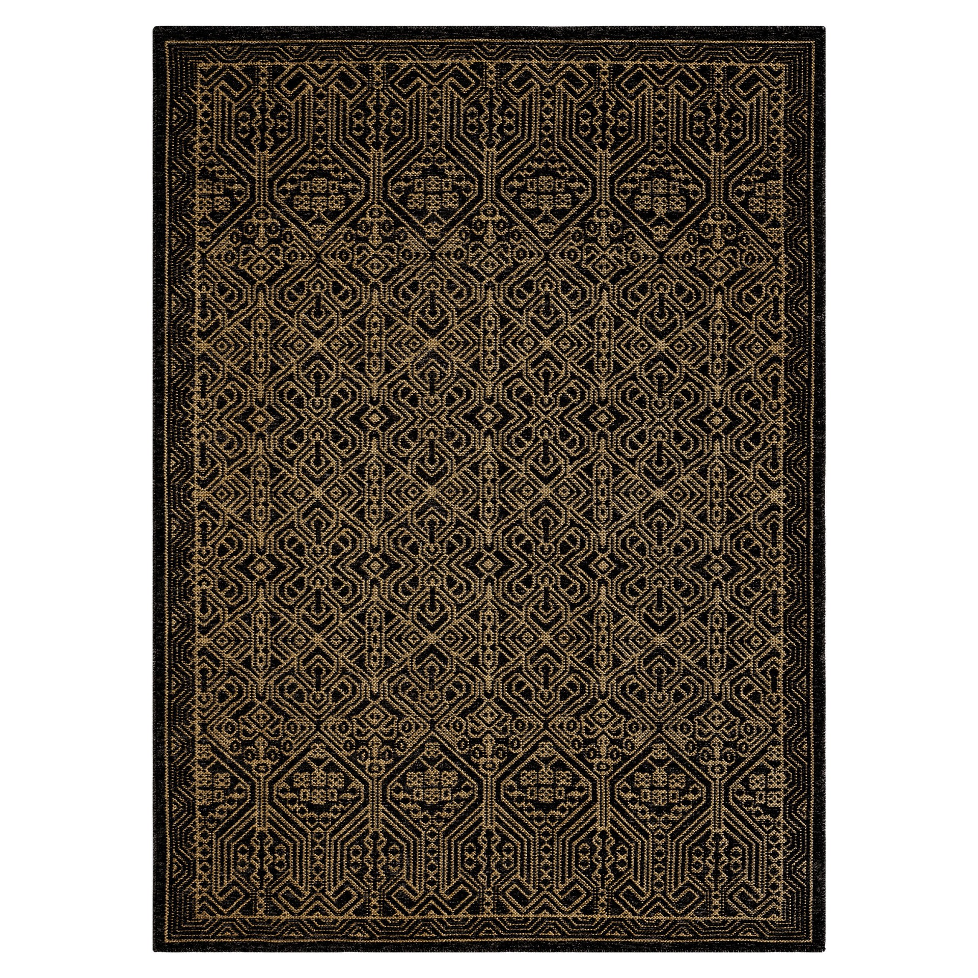slide 2 of 6, allen + roth Theon 5 x 7 (ft) Loomed Jute Charcoal Rectangular Indoor Mid-Century Modern Pet Friendly Area rug, 1 ct