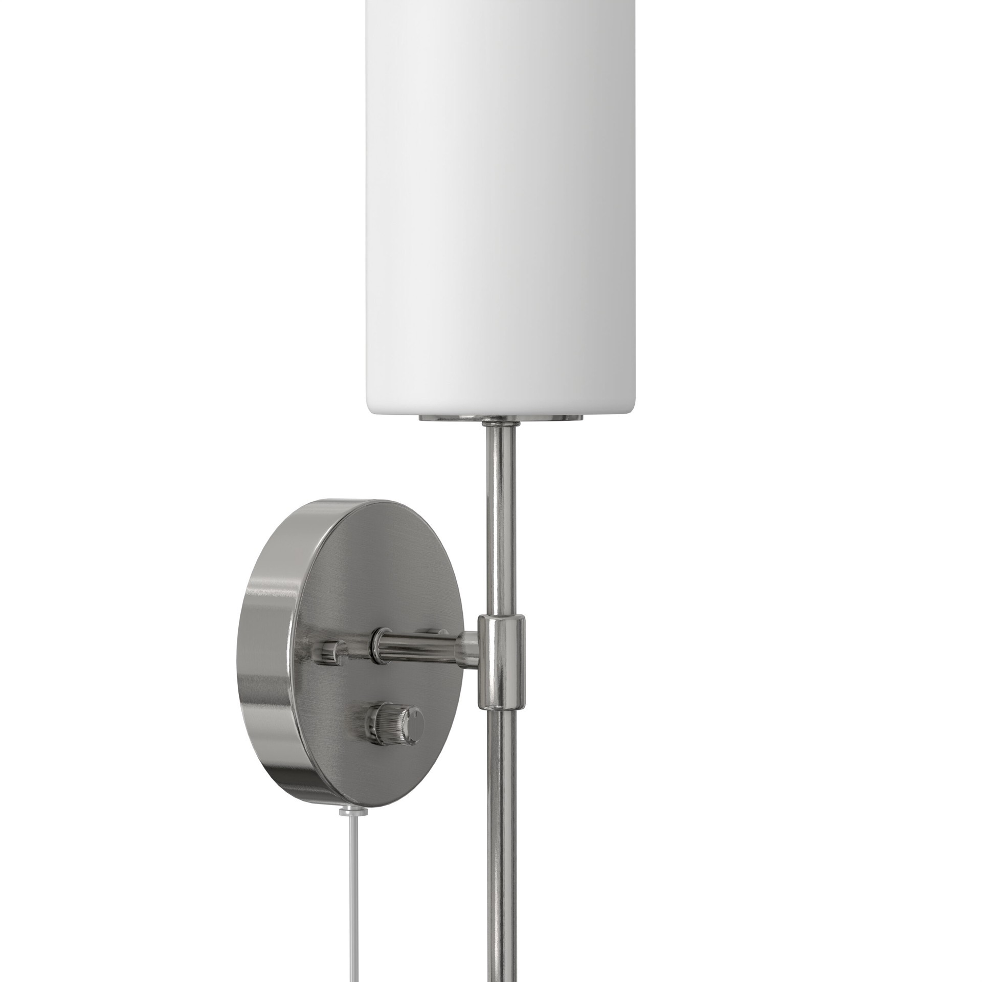 slide 5 of 6, allen + roth Odessa 4.75-in W 1 -Light Brushed Nickel Transitional Wall Sconce, 1 ct