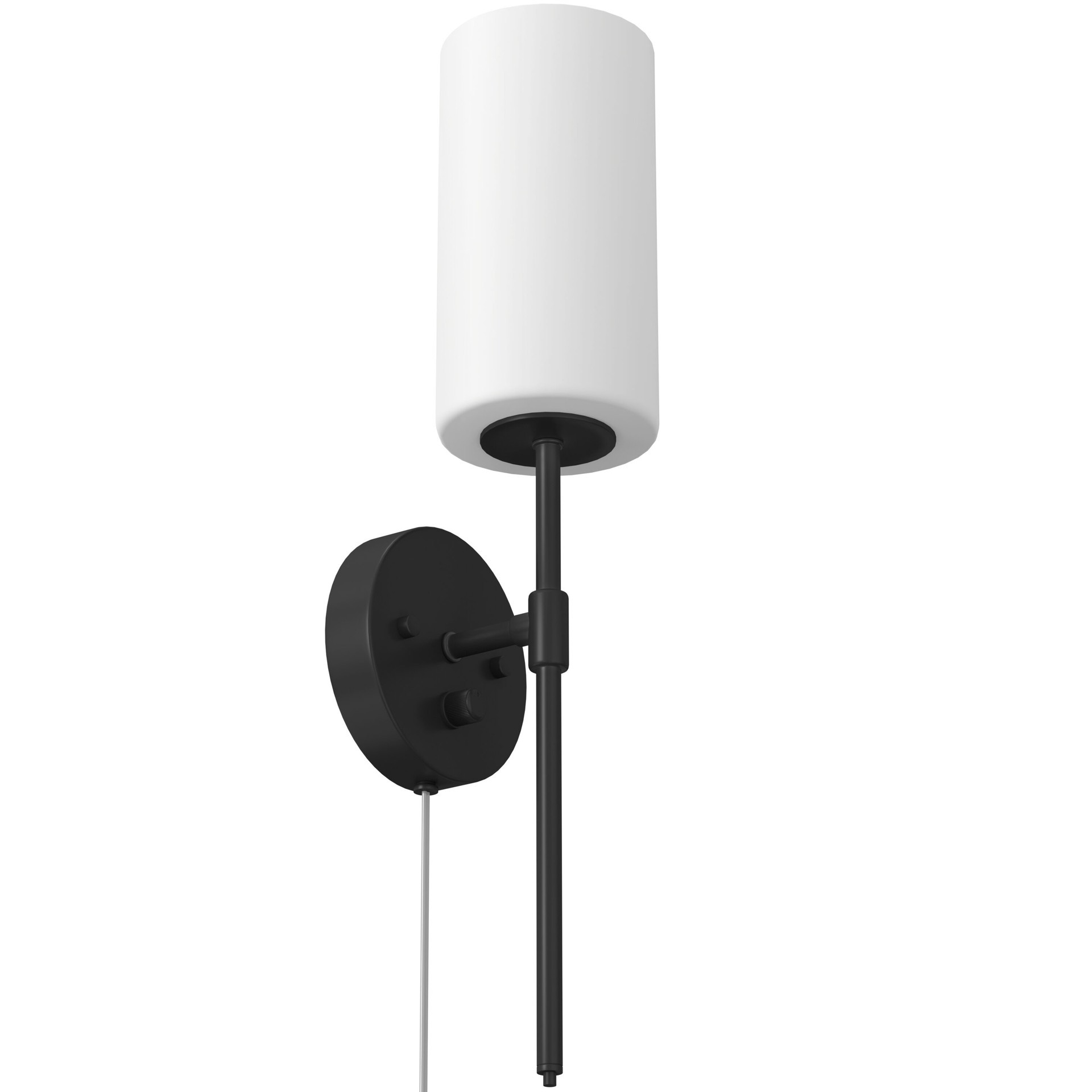 slide 6 of 6, allen + roth Odessa 4.75-in W 1 -Light Matte Black Transitional Wall Sconce, 1 ct