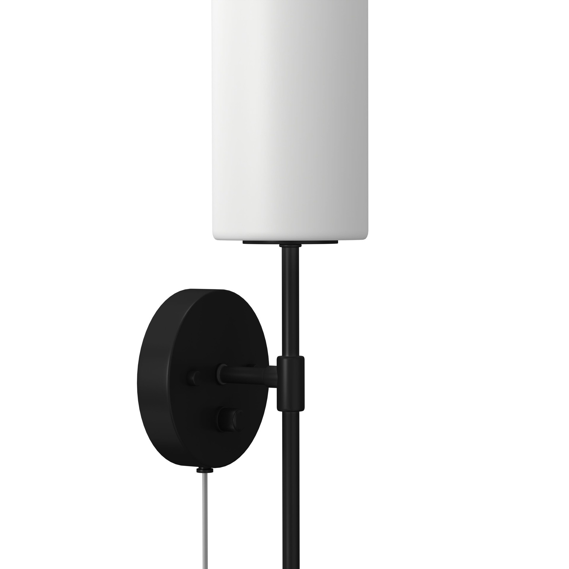 slide 5 of 6, allen + roth Odessa 4.75-in W 1 -Light Matte Black Transitional Wall Sconce, 1 ct