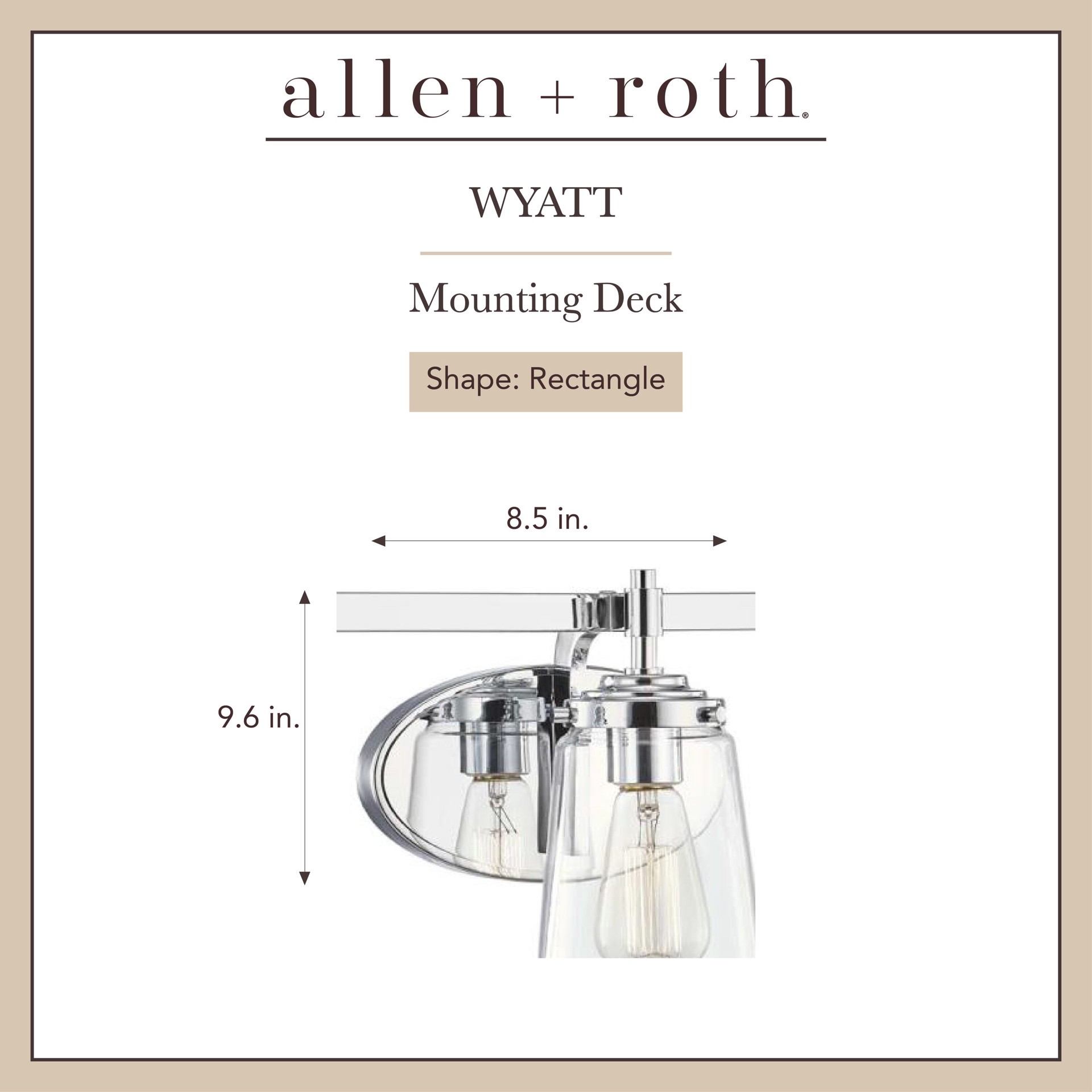 slide 3 of 6, allen + roth Wyatt 23.9-in 3 -Light Polished Chrome Farmhouse Vanity light bar, 1 ct