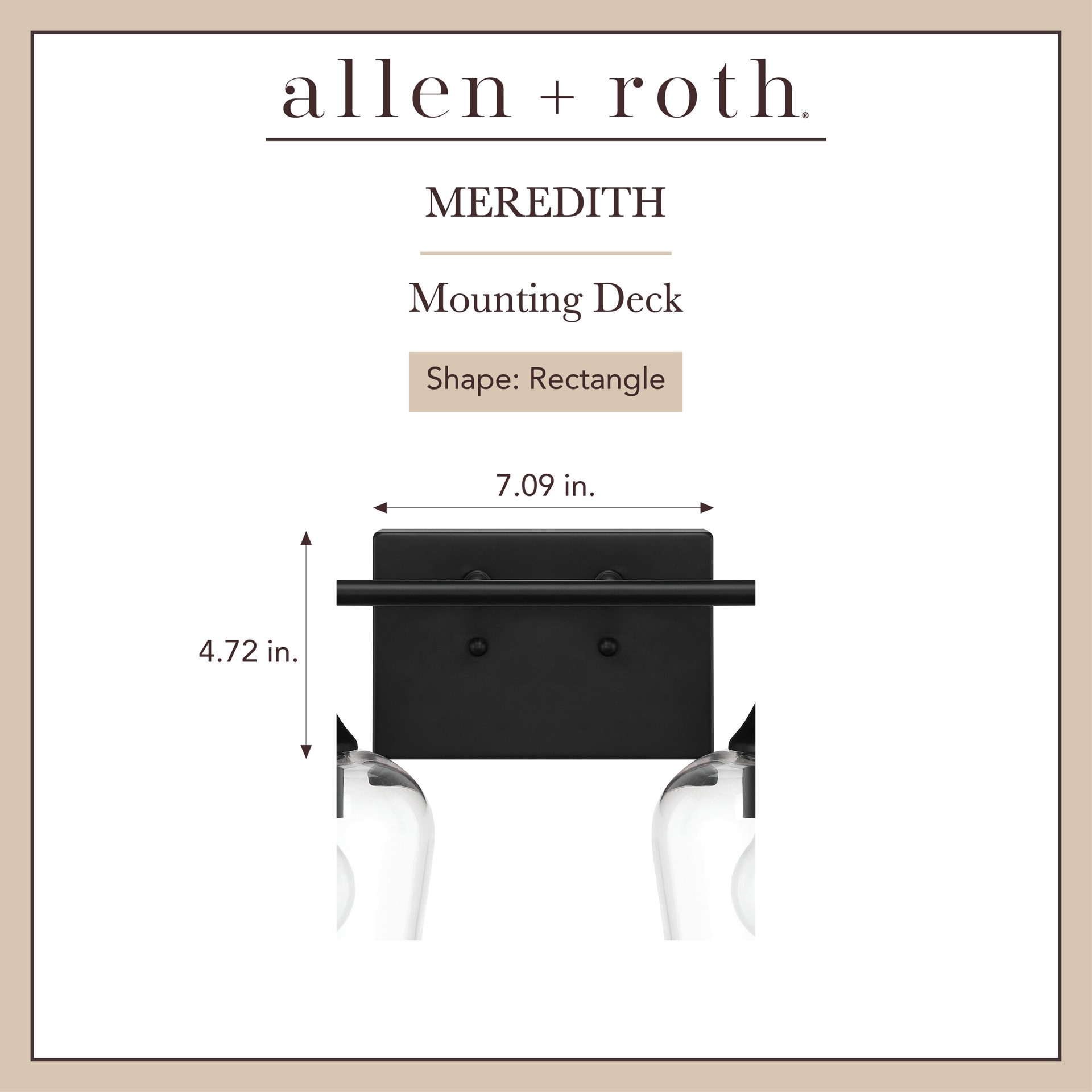 slide 2 of 6, allen + roth Meredith 15.31-in 2 -Light Black Modern/contemporary Vanity light, 1 ct