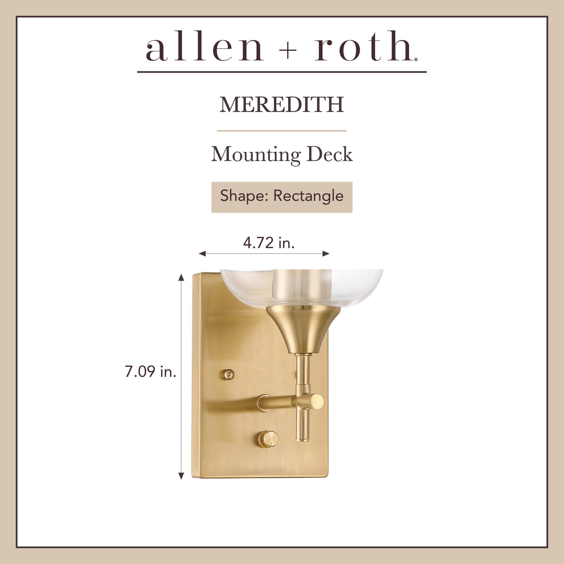 slide 2 of 6, allen + roth Meredith 5.75-in 1 -Light Gold Modern/contemporary Vanity light, 1 ct