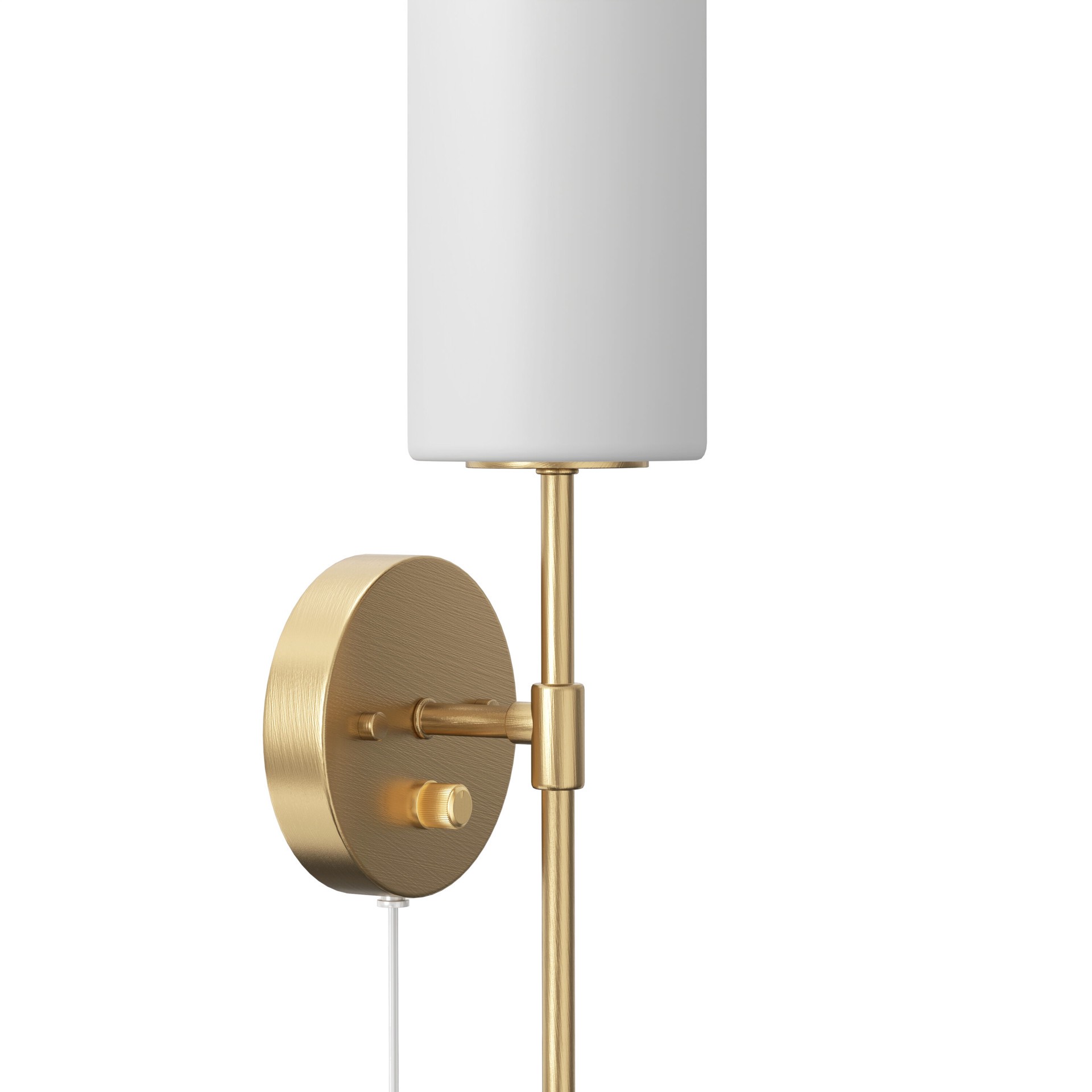 slide 5 of 6, allen + roth Odessa 4.75-in W 1 -Light Brushed Gold Transitional Wall Sconce, 1 ct