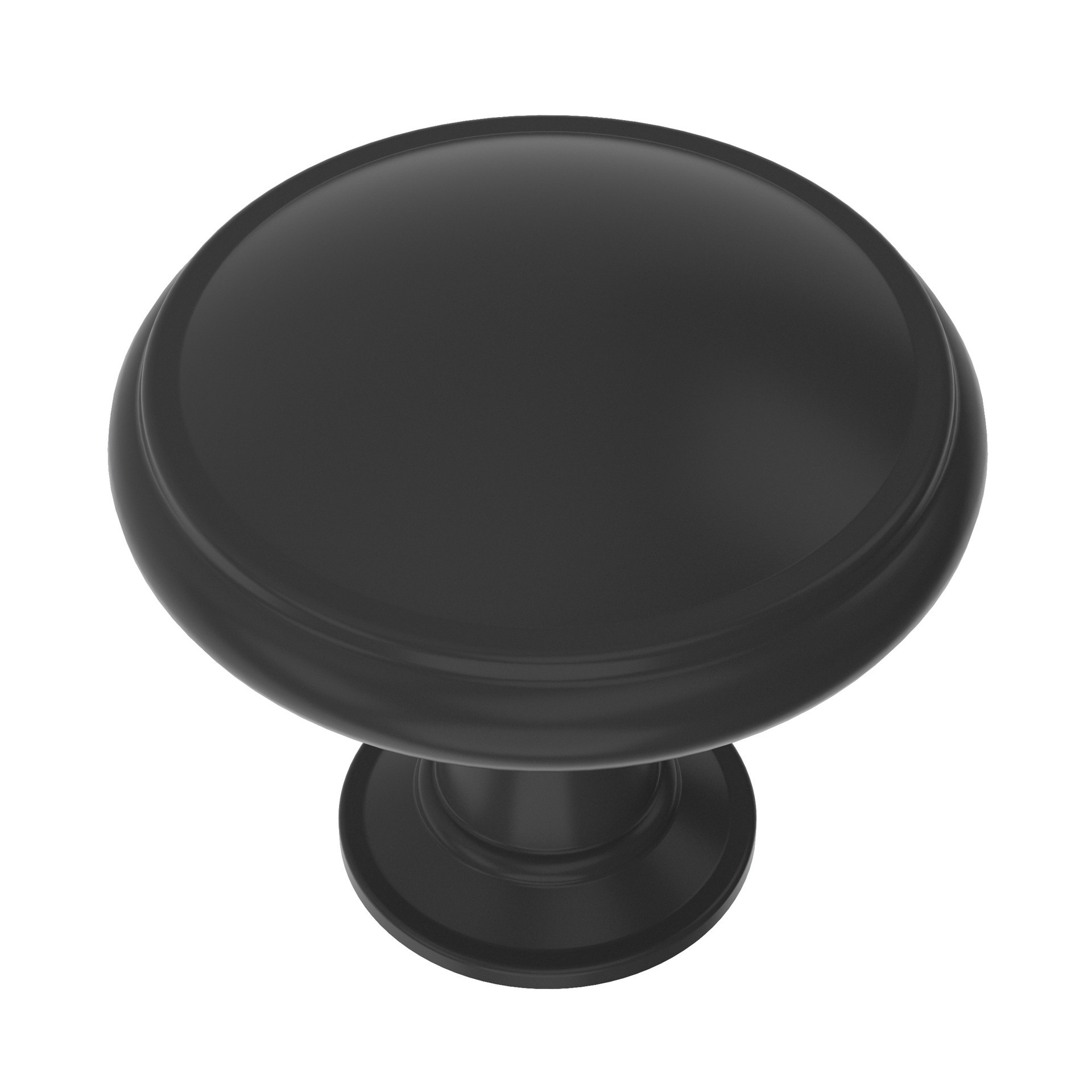slide 2 of 5, Style Selections MITCHELL 1-3/16-in Matte Black Round Traditional Cabinet Knob 25 -Pack, 1 ct