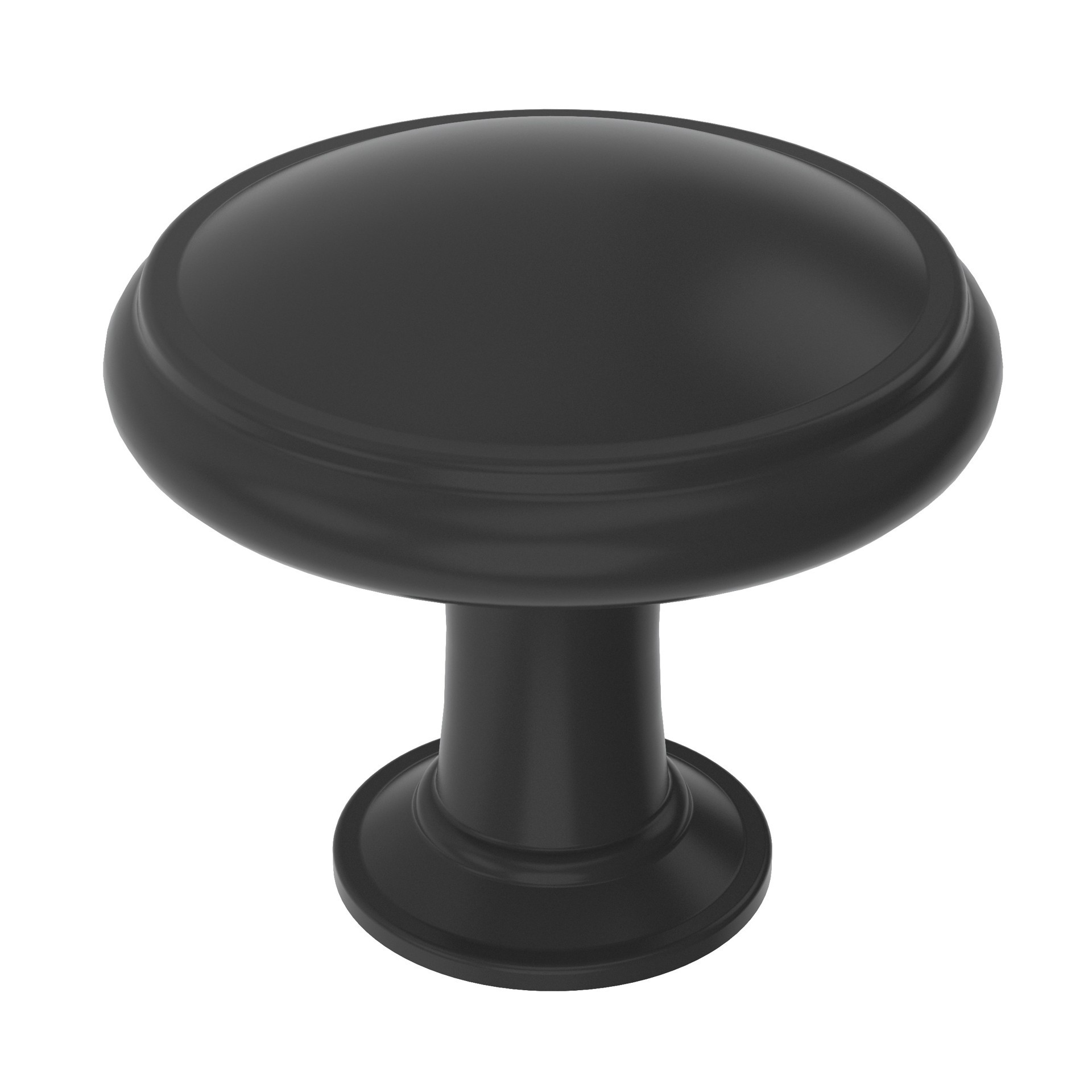 slide 1 of 5, Style Selections MITCHELL 1-3/16-in Matte Black Round Traditional Cabinet Knob 25 -Pack, 1 ct