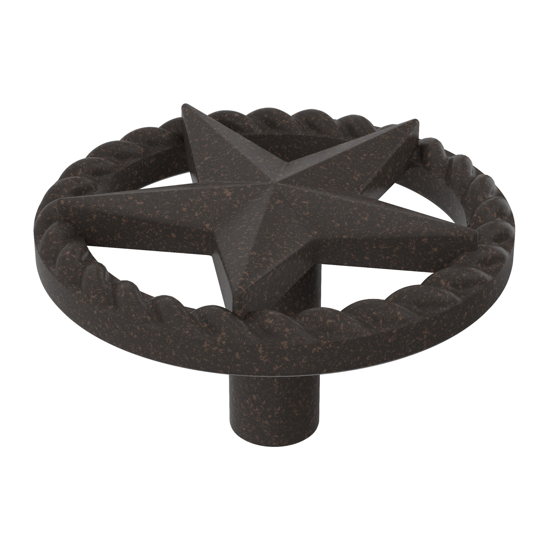 slide 1 of 5, allen + roth LONE STAR 2-in Rust Round Traditional Cabinet Knob, 1 ct